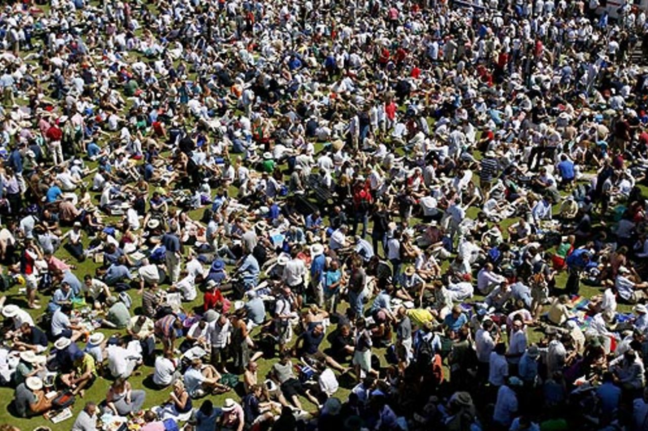A packed Nursery ground during the lunch break at Lord's, England v Pakistan, 1st Test, Lord's, July 15, 2006