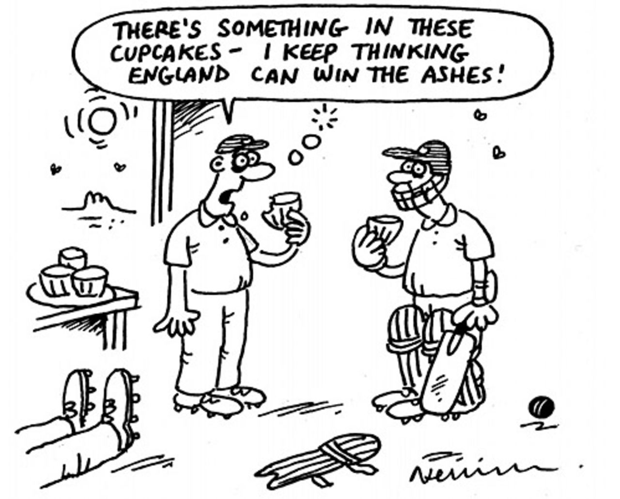 Cricket cartoon from The Wisden Cricketers' Almanack 2006
