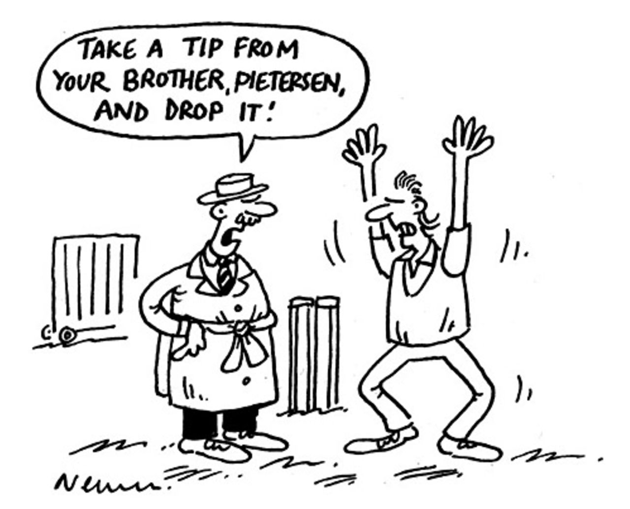 Cricket cartoon from The Wisden Cricketers' Almanack 2006
