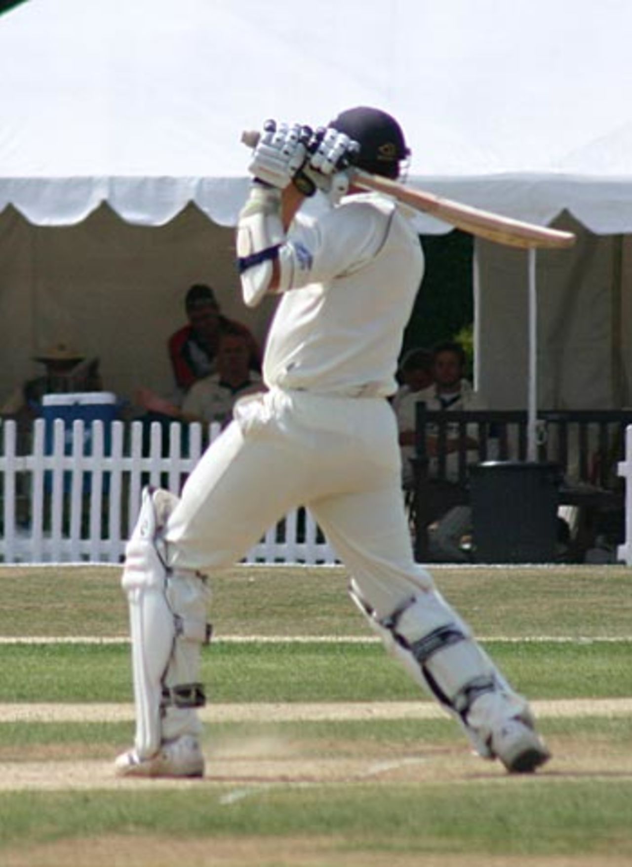 Owais Shah hammers one in front of square during his 85, Middlesex v Sussex, County Championship, Southgate, July 20, 2006