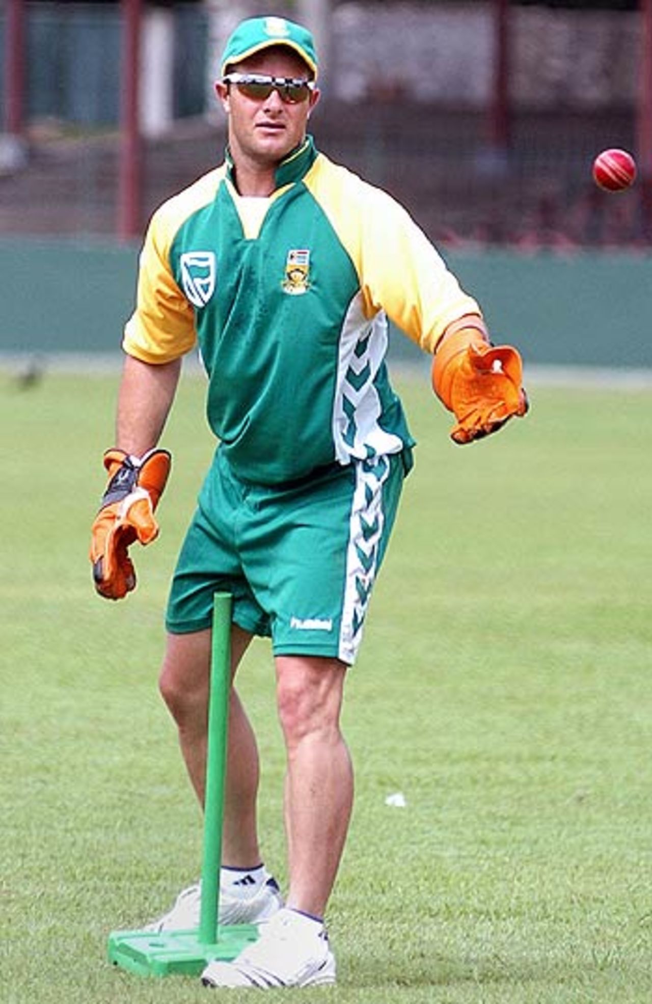 Mark Boucher during fielding practice, Sinhalease Sports Club, Colombo, July 21, 2006