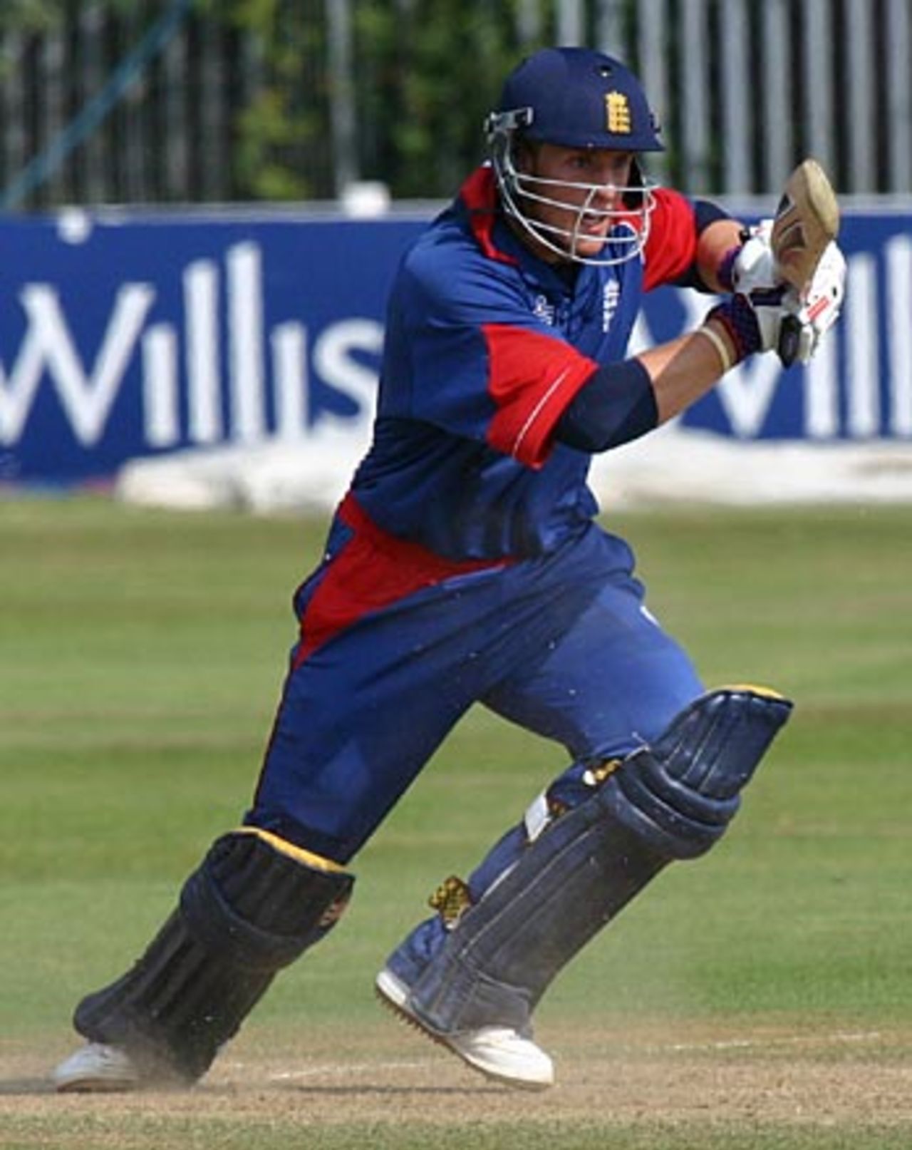 Ben Wright punches one through the covers, England U-19 v India U-19, 3rd ODI, Cardiff, July 21, 2006