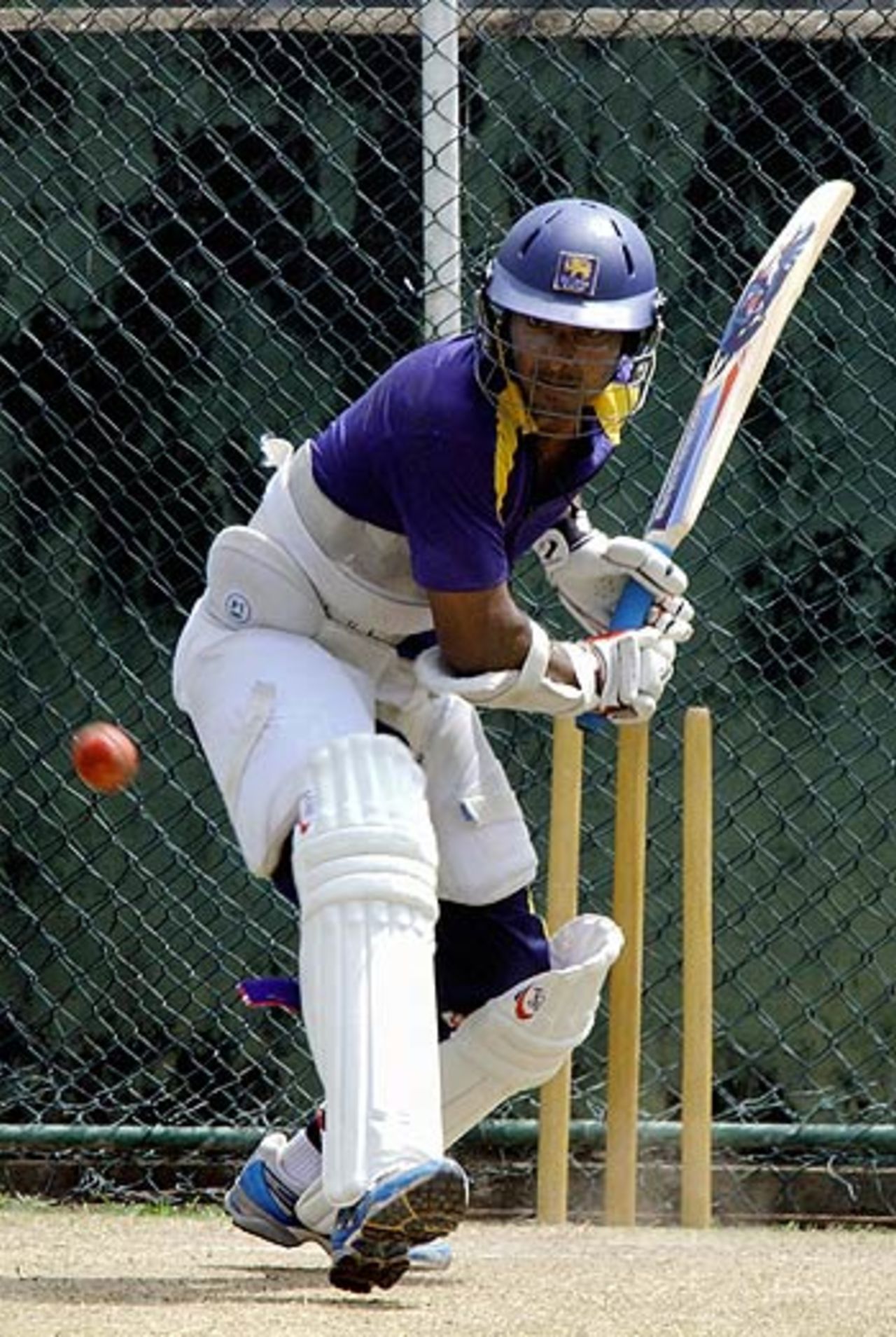 Kumar Sangakkara bats in the nets, Sinhalese Sports Club, Colombo, July 22, 2006