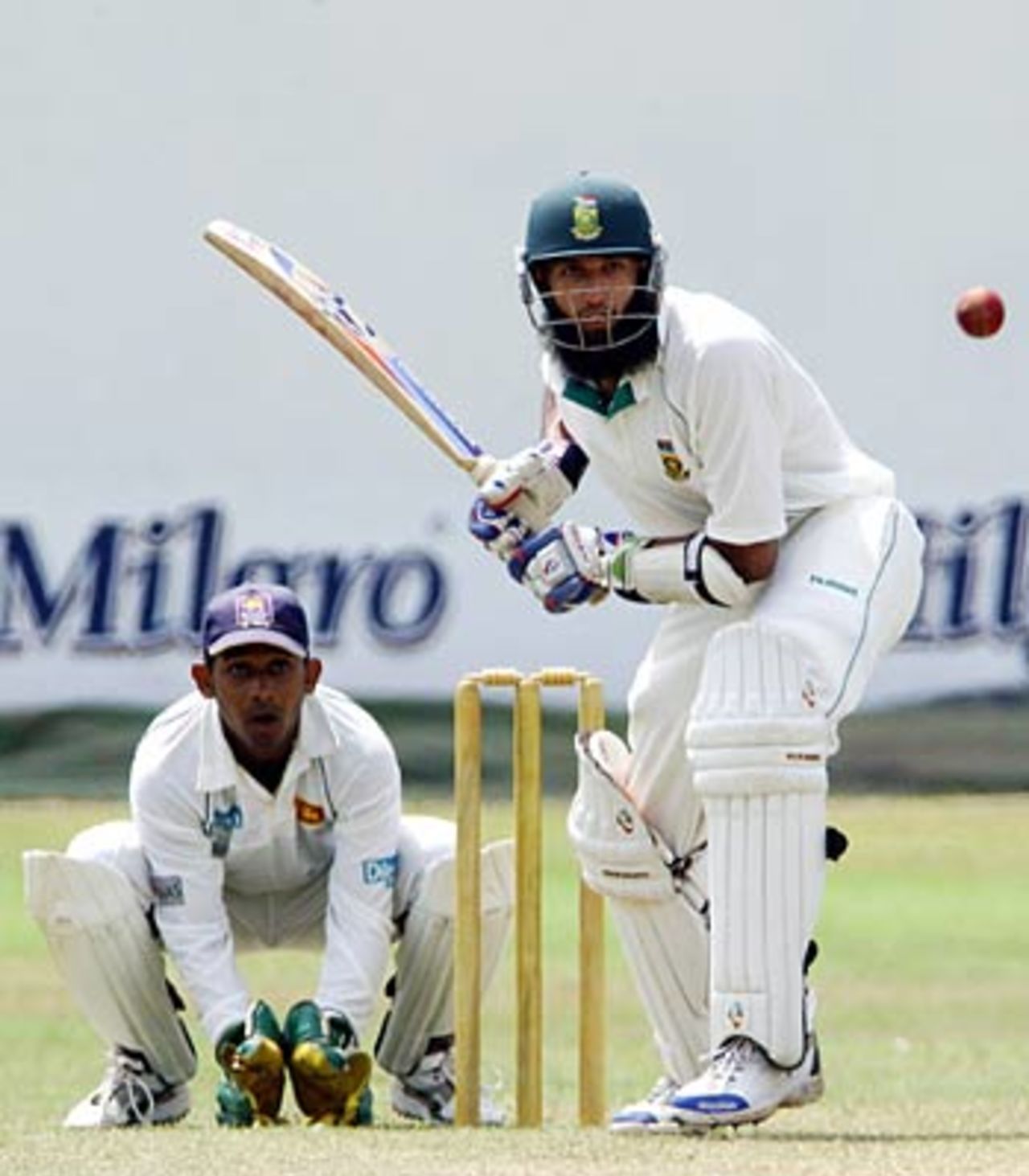 Hashim Amla takes strike in South Africa's opening tour match, President's XI v South Africans, Tour match, Colombo, July 22, 2006