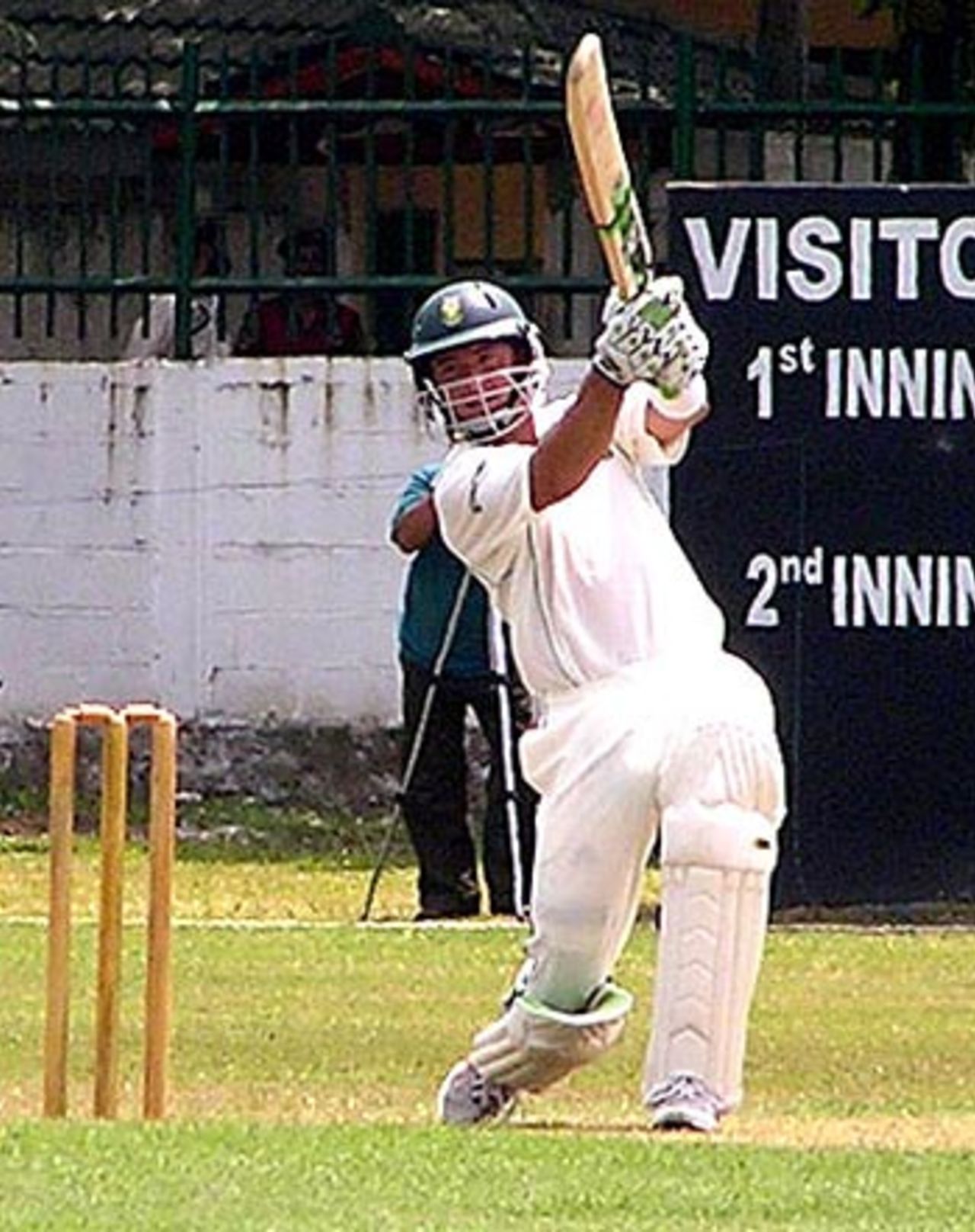 Herschelle Gibbs lashes a drive through the off side, President's XI v South Africans, Tour match, Colombo, July 22, 2006