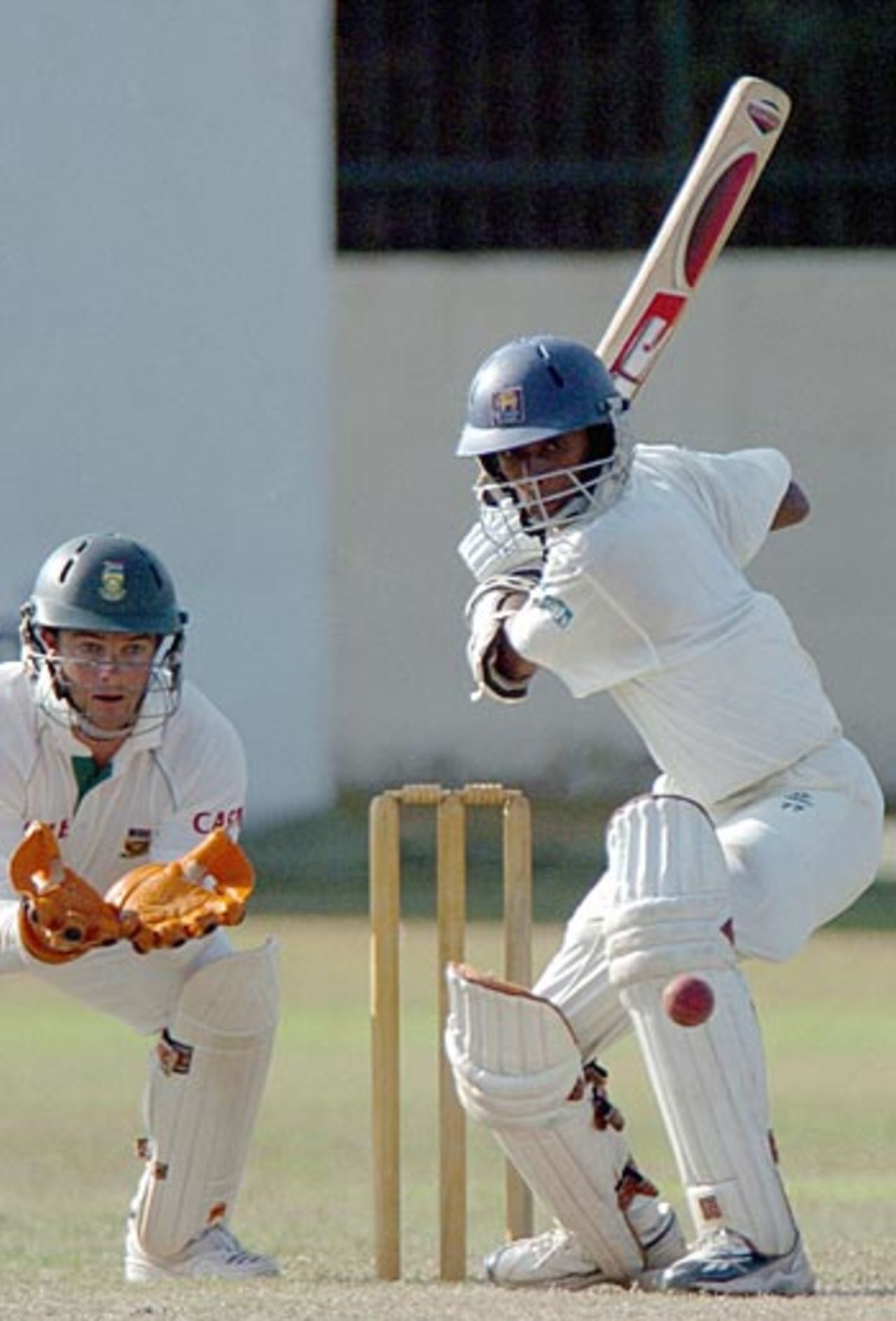 Upul Chandana plays off the back foot, President's XI v South Africans, Colombo, July 23, 2006