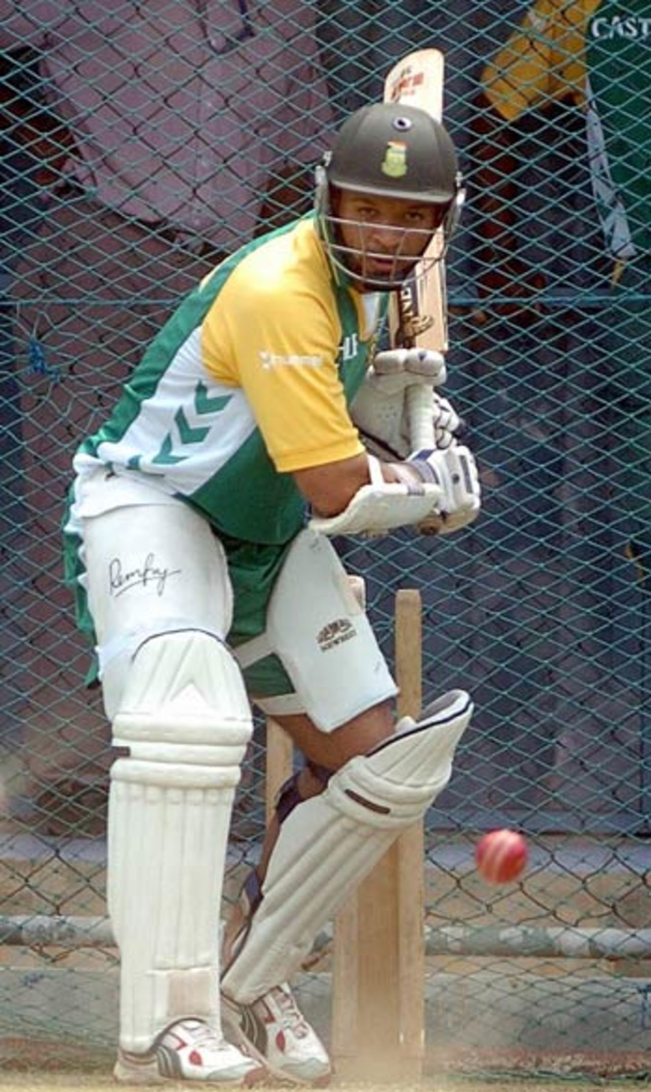 Ashwell Prince, the new South African captain, has a hit in the nets, Colombo, July 26, 2006