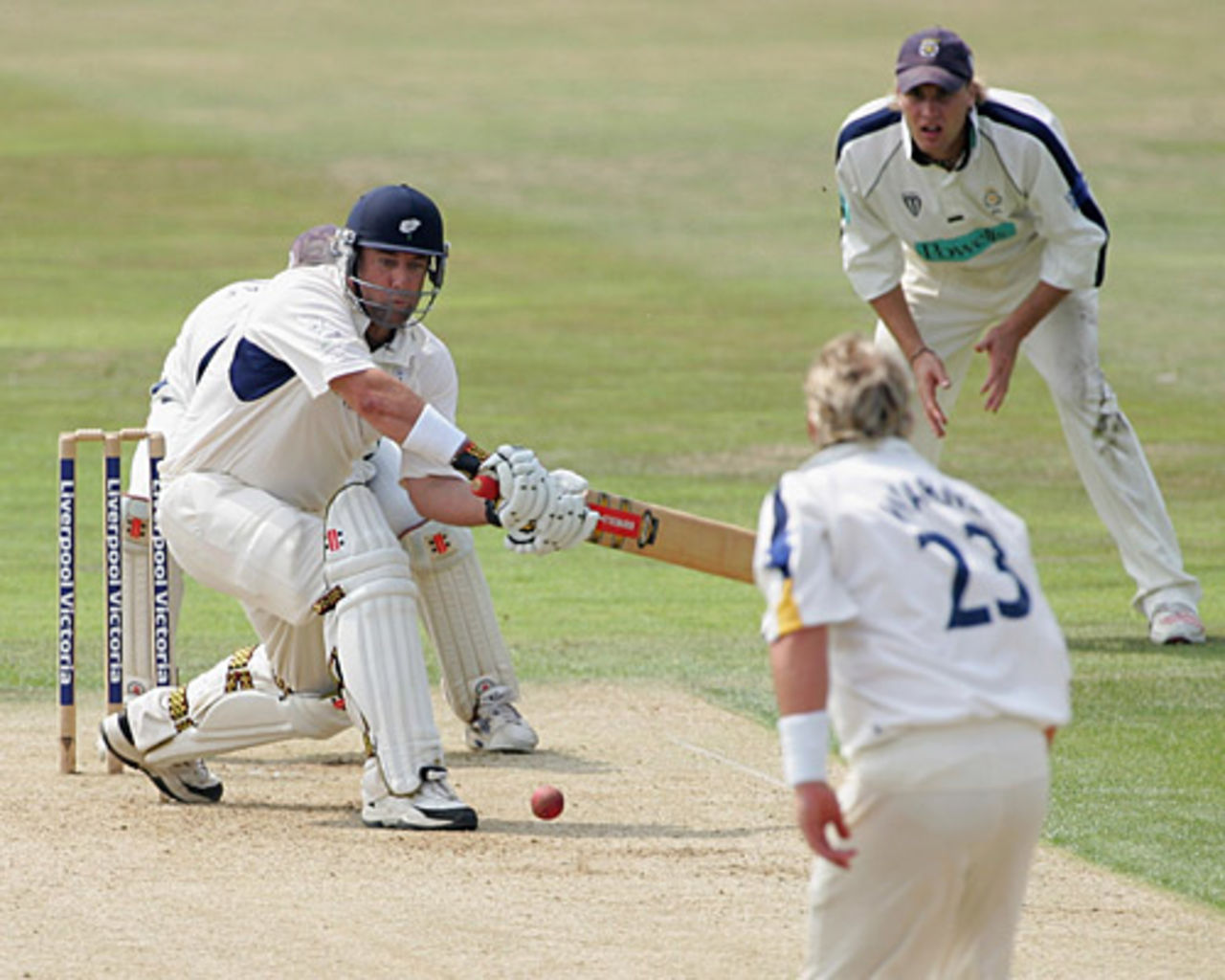 Darren Lehmann sweeps Shane Warne, Hampshire v Yorkshire, Southampton, July 26, 2006