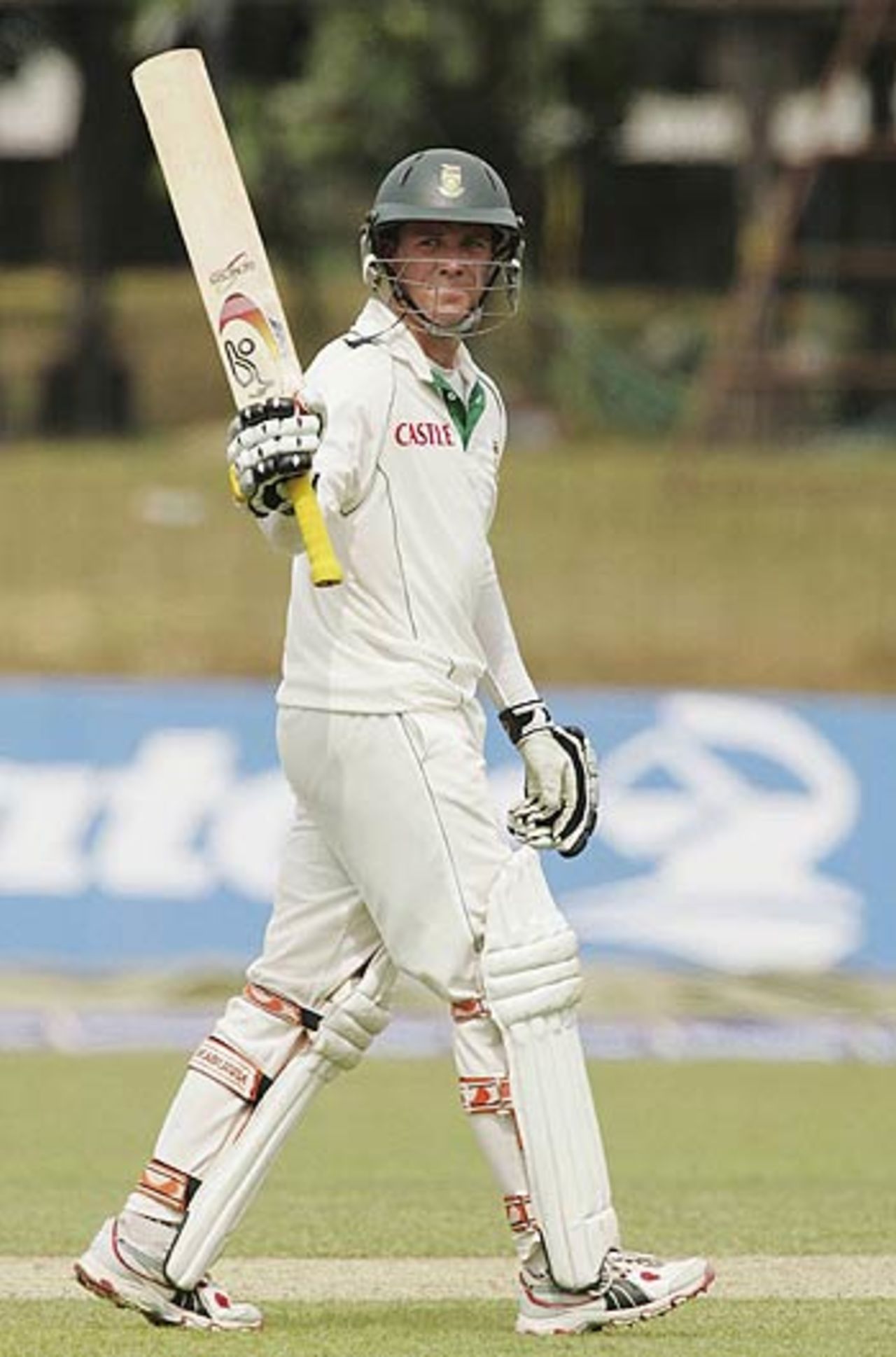 AB de Villiers celebrates his fifty, Sri Lanka v South Africa, 1st Test, Sinhalese Sports Club, Colombo, 1st day