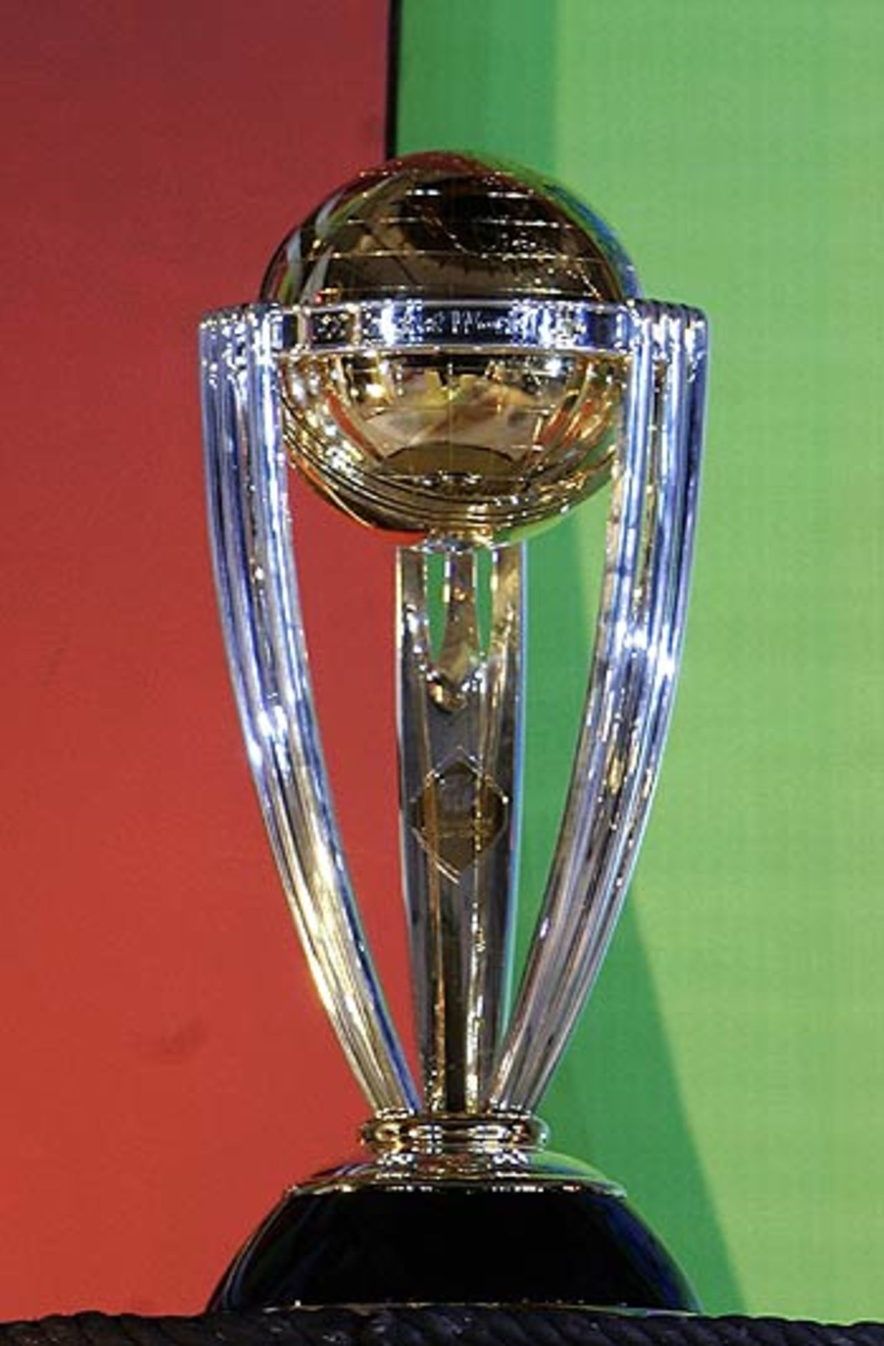 The World Cup on display during the launch of the logo, mascot and the tournament schedule, New Delhi, July 27, 2006