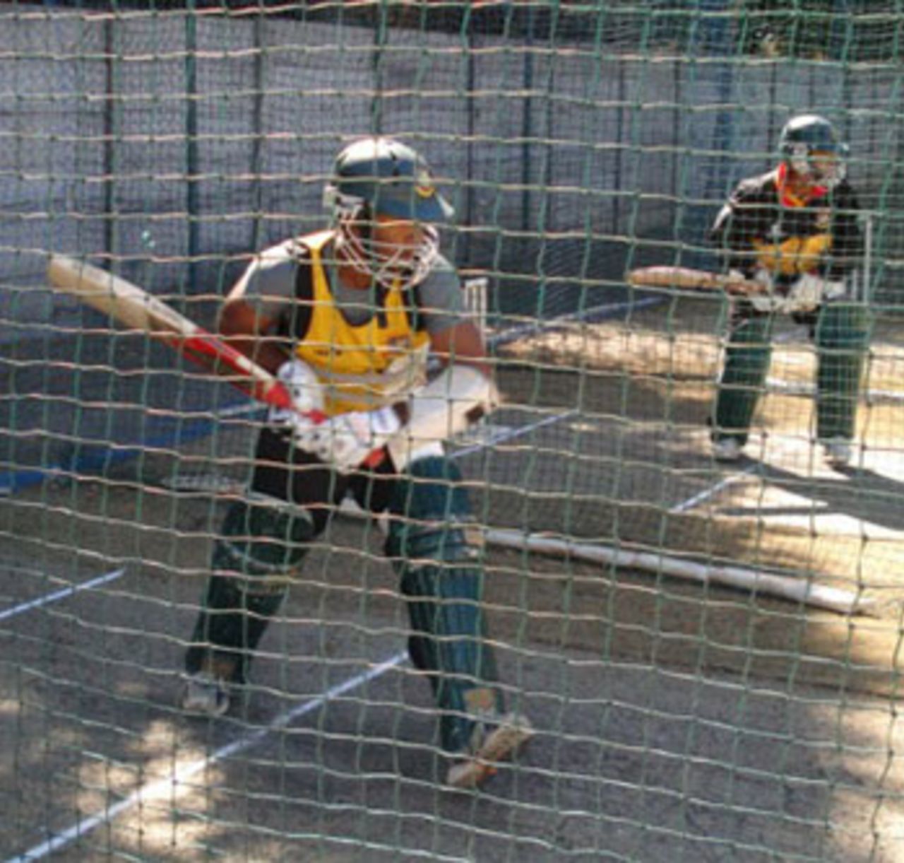 Bangladesh's players prepare in the nets, Harare, July 28, 2006