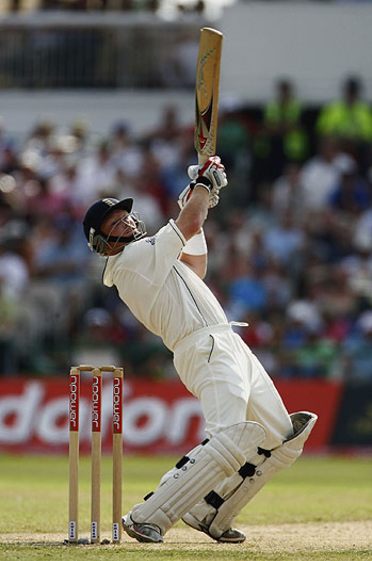 Ian Bell plays an uppercut en route to his century, England v Pakistan, 2nd Test, Old Trafford, July 28, 2006