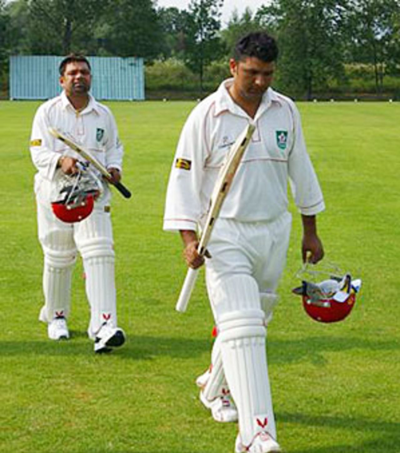 Qaiser Ali comes off after smacking 91 not out, Canada v Kenya, Ontario, July 29, 2006
