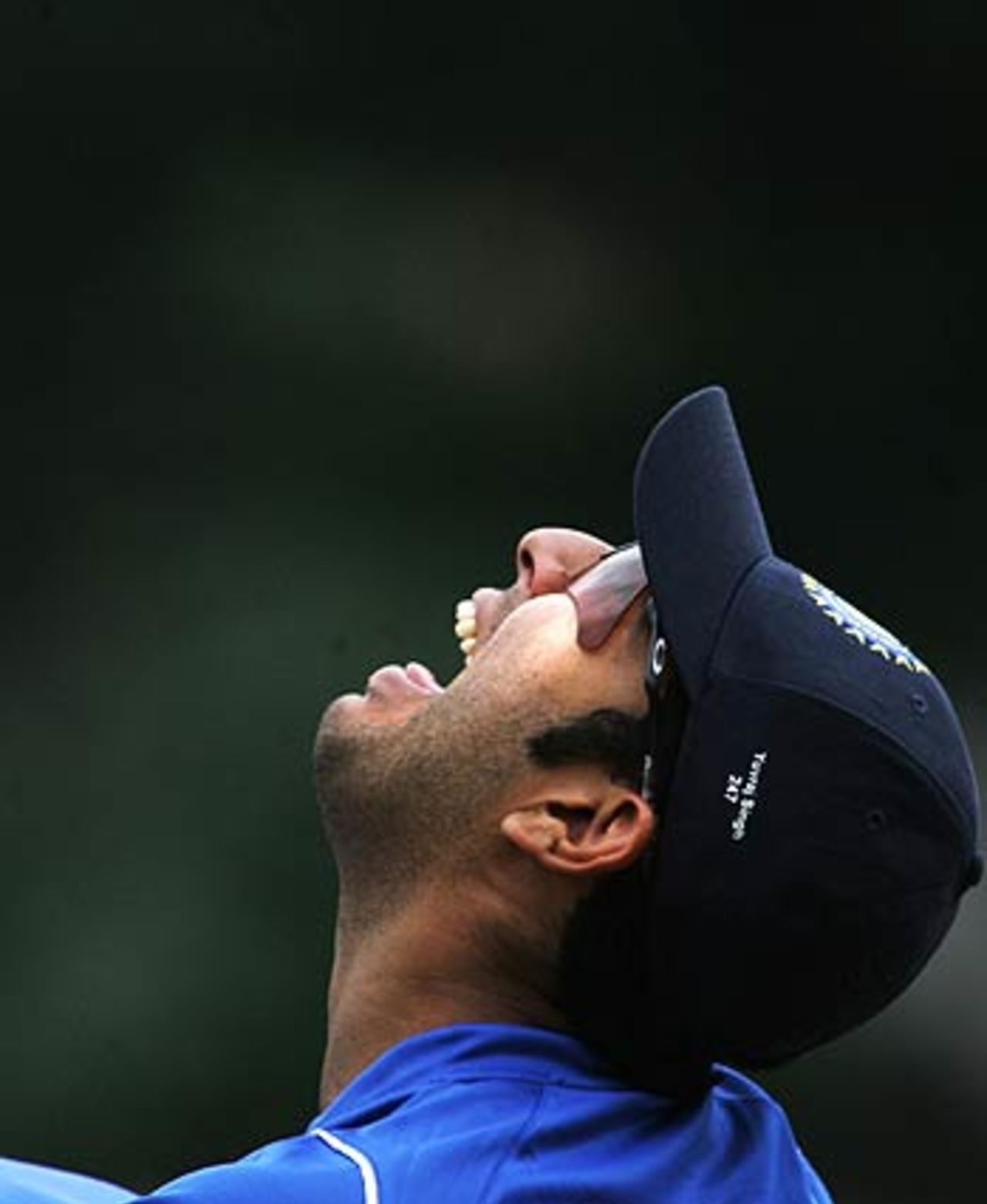 Yuvraj Singh reacts during a practice session, National Cricket Academy, Bangalore, August 1, 2006