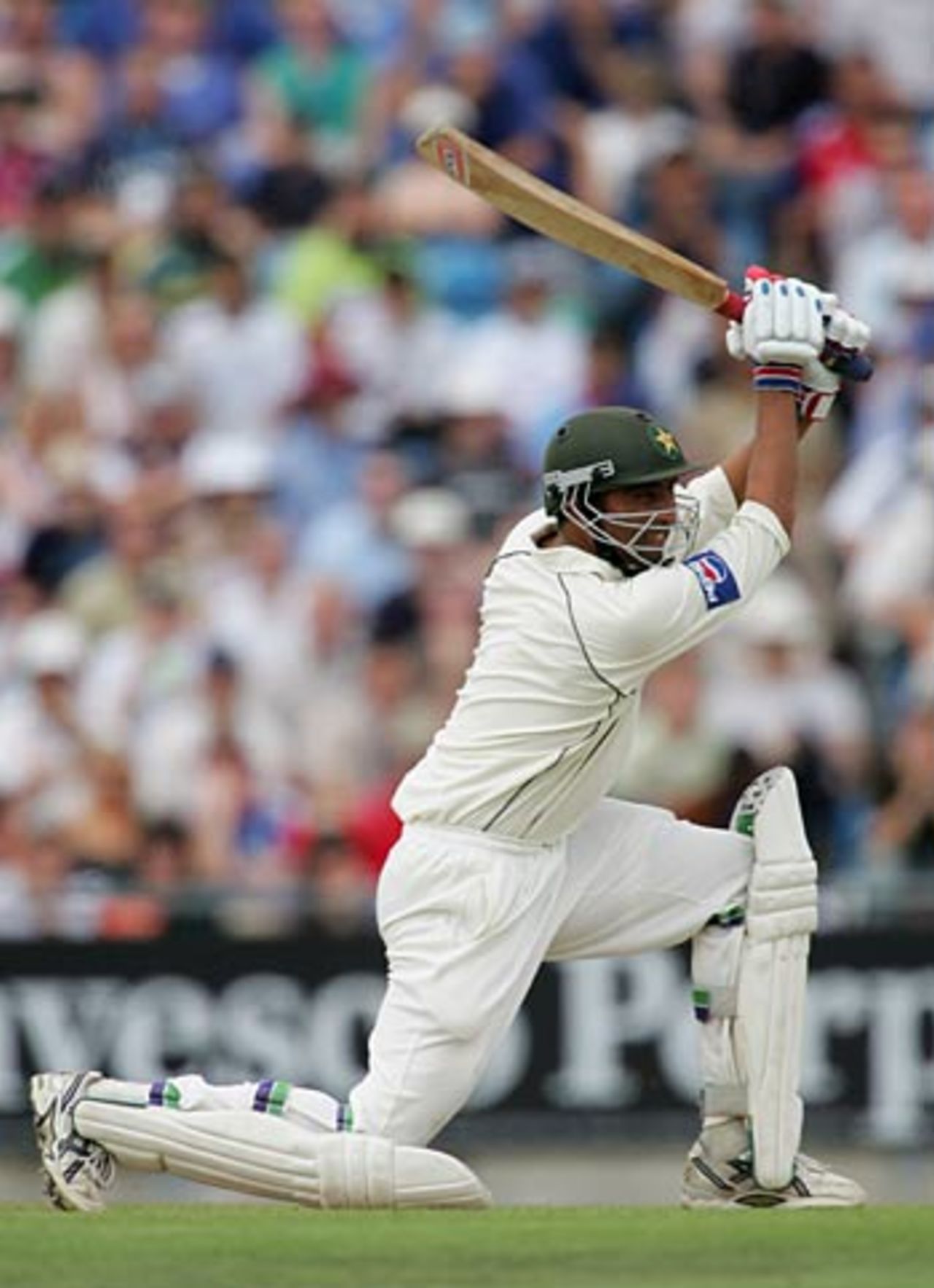 Take that: Younis Khan unleashes a flowing cover drive, England v Pakistan, 3rd Test, Headingley, August 6, 2006