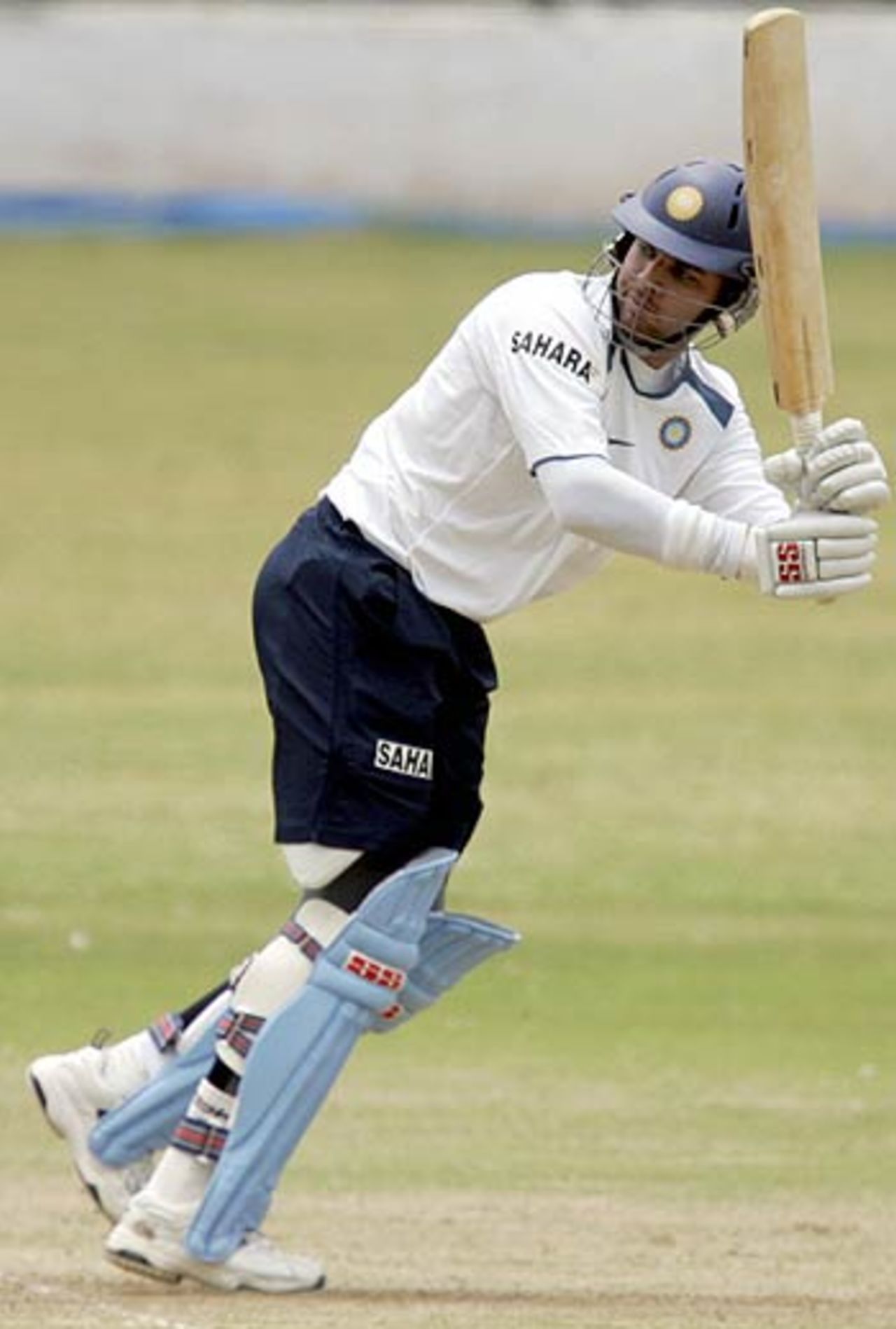 Yuvraj Singh bats during a practice game, National Cricket Academy, Bangalore, August 9, 2006