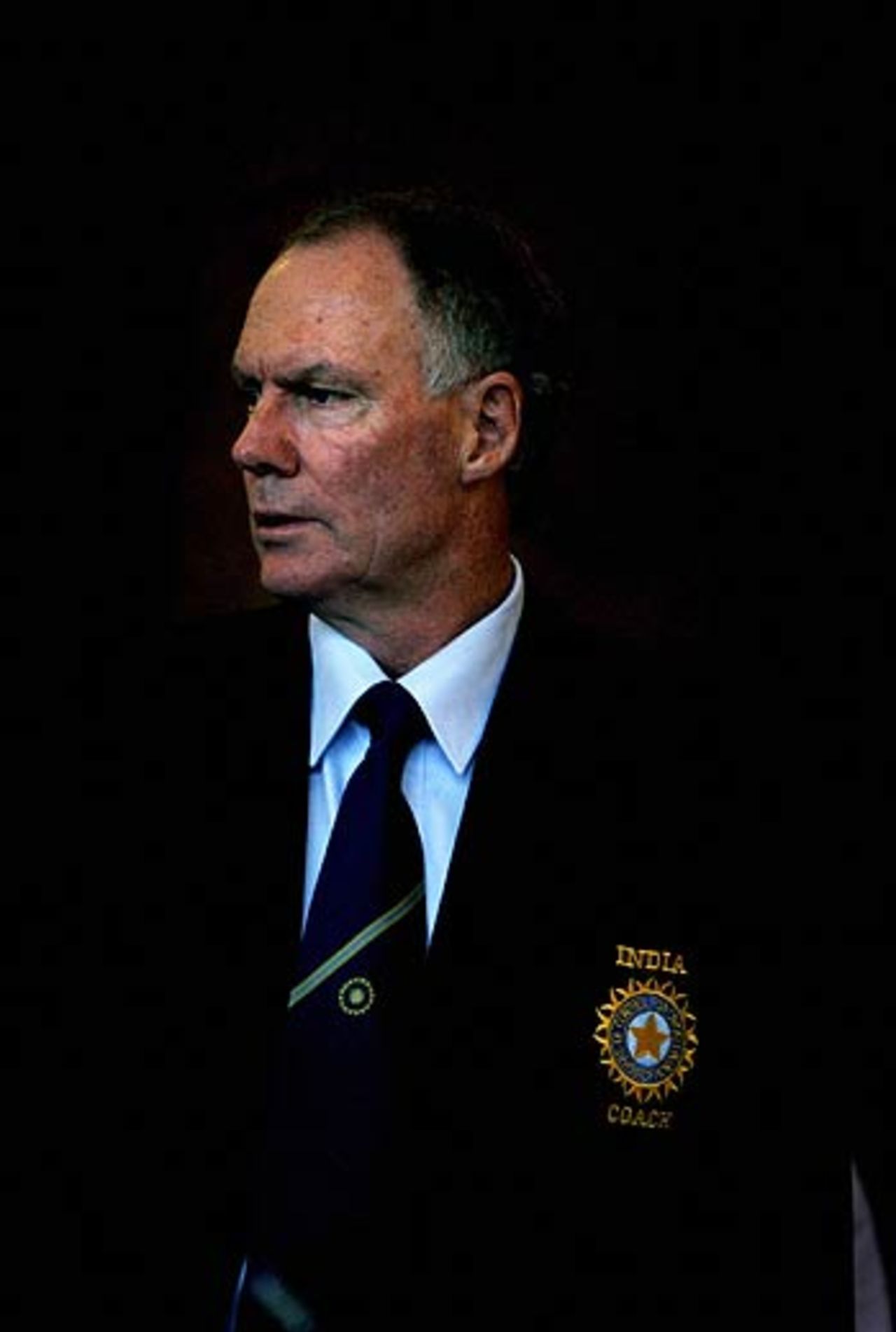 Greg Chappell after a press conference in Bangalore, August 10, 2006