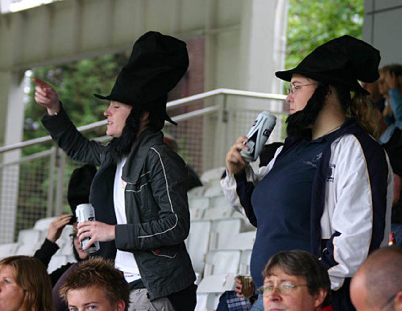 The fans get the beers in, and beards, while waiting for play to start, England Women v India Women, 1st ODI, Lord's, August 14, 2006