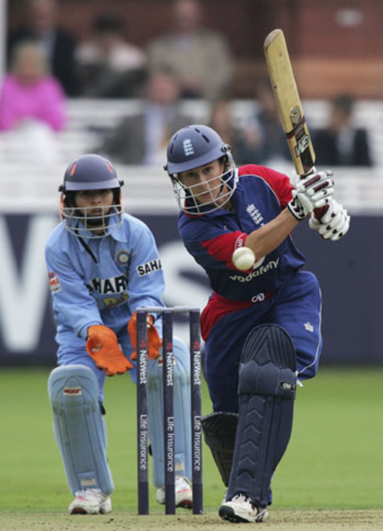 Claire Taylor punches down the ground, England Women v India Women, 1st ODI, Lord's, August 14, 2006