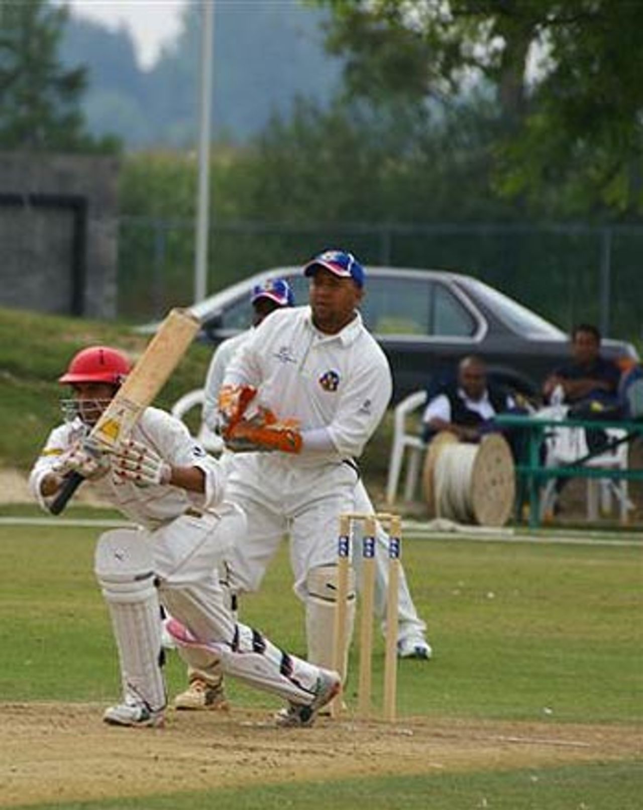 Abdool Samad drives during his innings of 119, Canada v Bermuda, Intercontinental Cup, King City, 3rd day, August 14, 2006