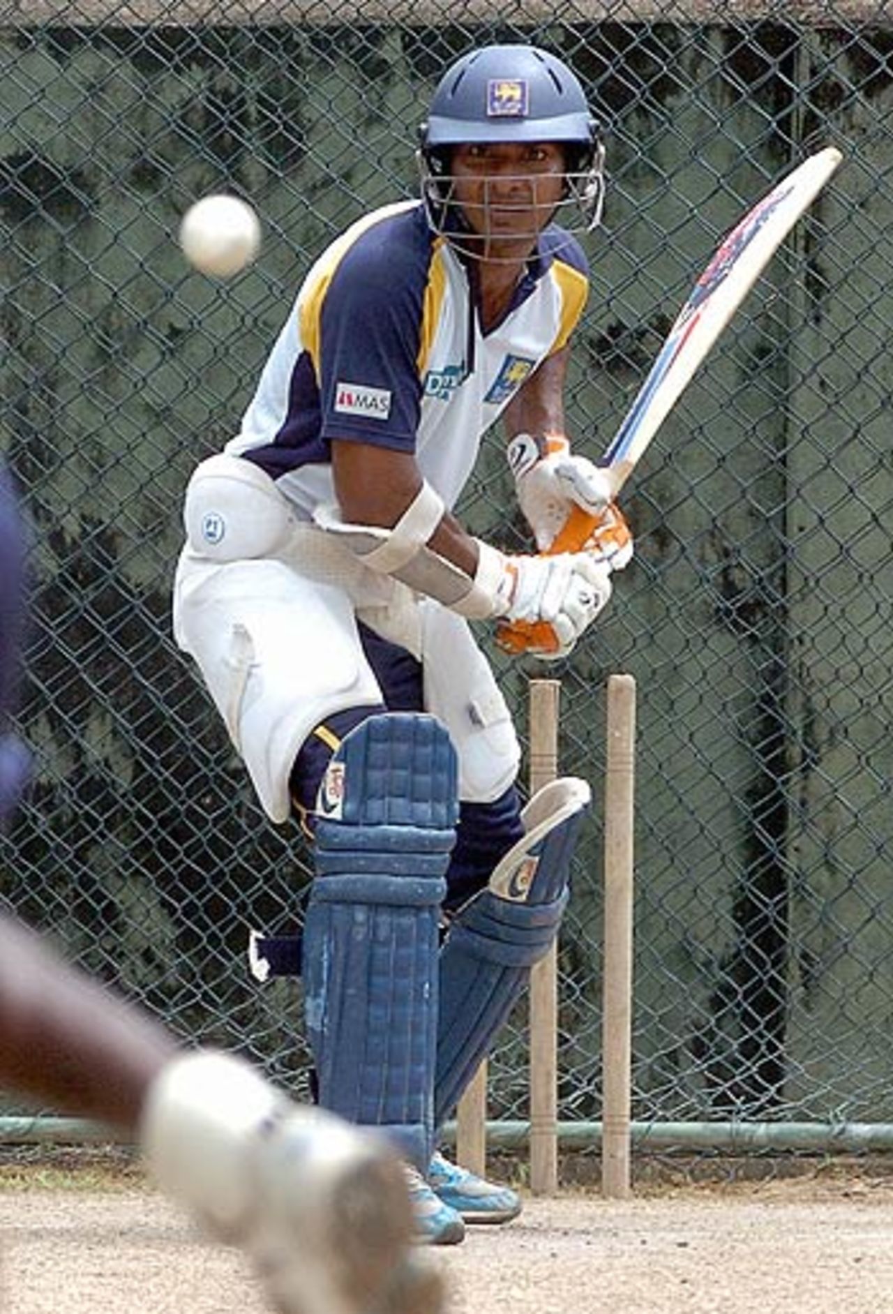 Kumar Sangakkara keeps his eye on the ball, Colombo, Unitech Cup, August 17, 2006