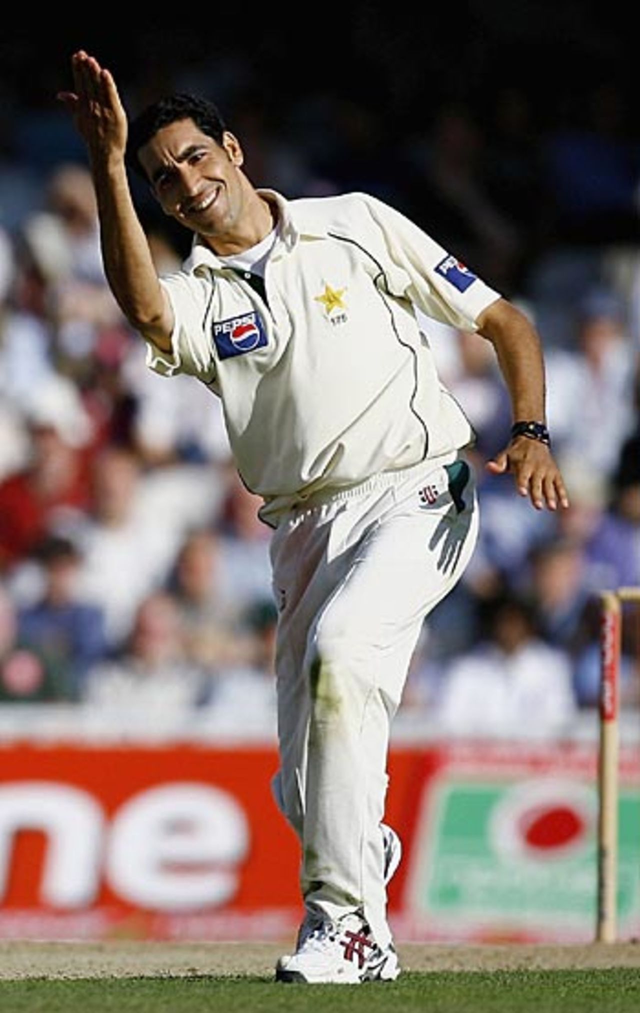 Umar Gul celebrates another wicket, England v Pakistan, 4th Test, The Oval, August 17, 2006