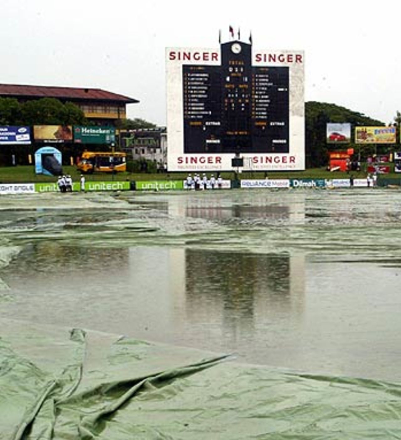 The rain returned to force an abandonment after just 3.4 overs, Sri Lanka v India, 1st ODI, Colombo, August 18, 2006