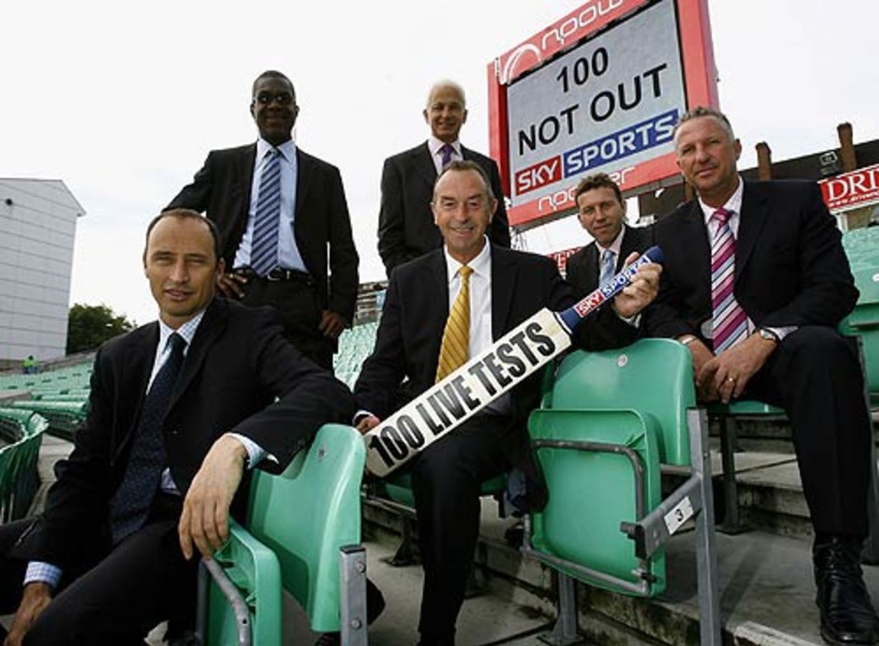 The Sky commentary team pose for a photograph, England v Pakistan, 4th Test, The Oval, august 17, 2006