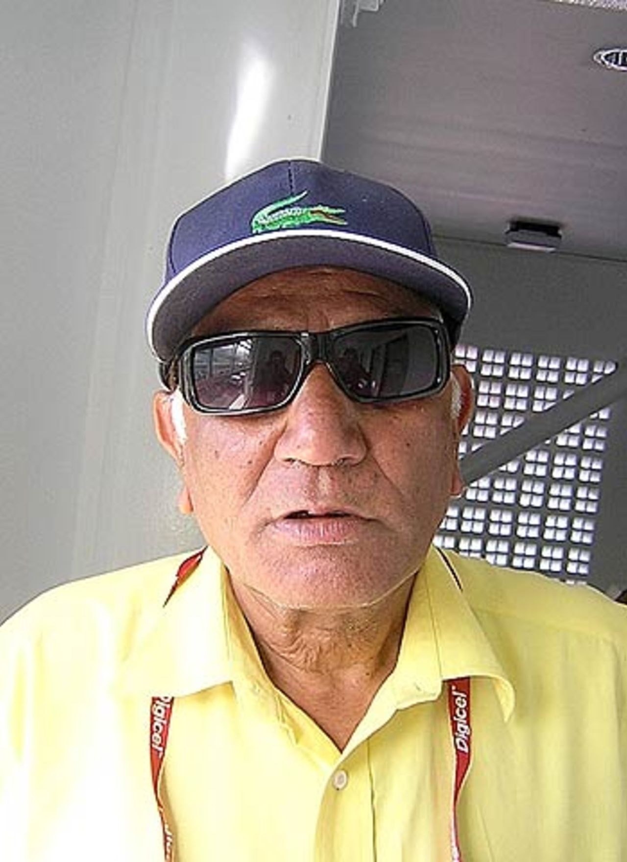 Vijay Mehra takes a break during commentary, India in West Indies, 2006