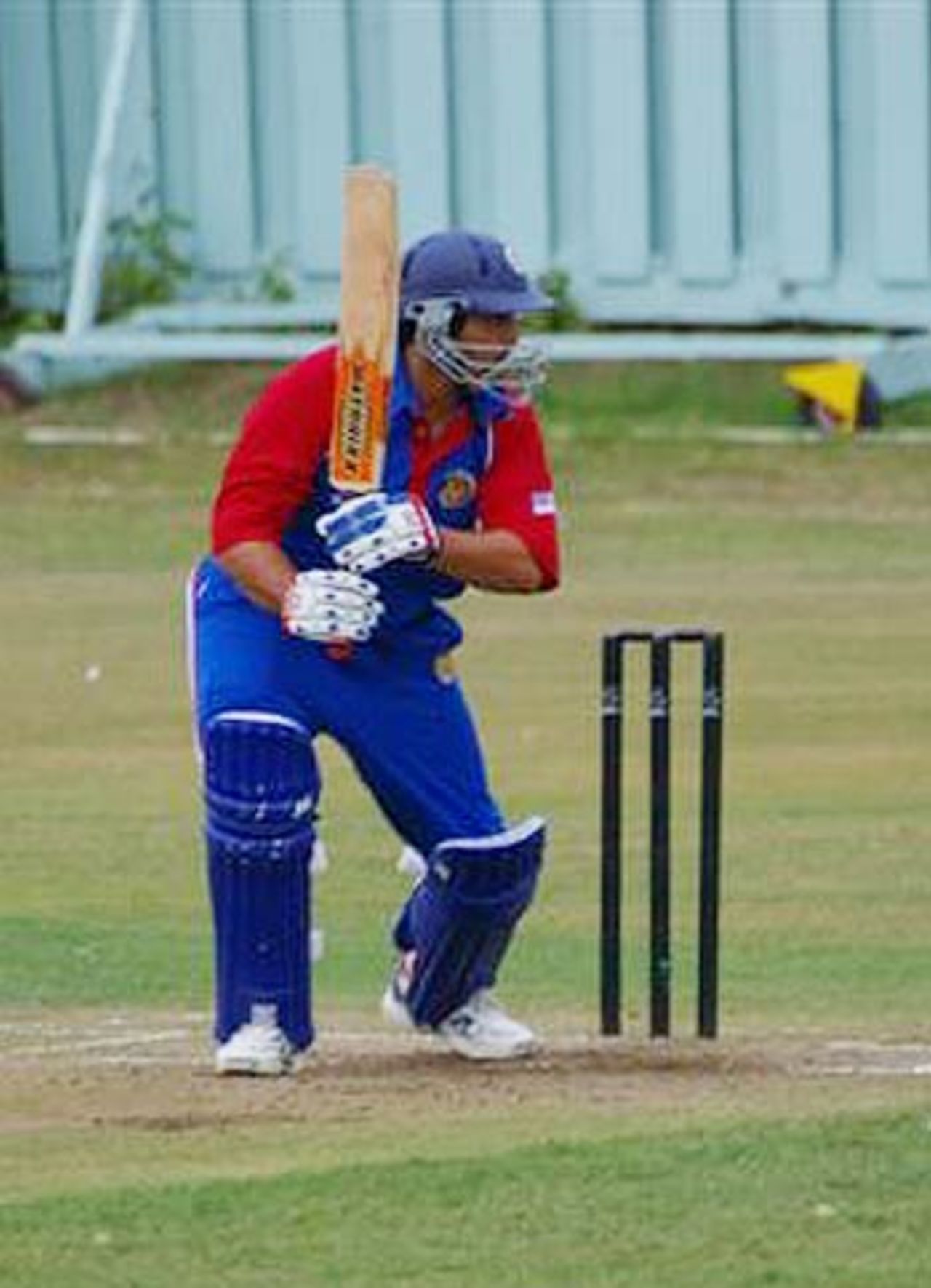 Sushil Nadkarni cuts during his 83 against Bermuda, ICC World Cricket League Americas Division, 7th match, King City, Ontario