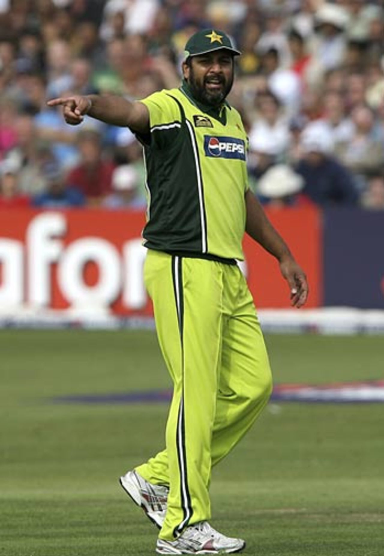Pointing the way: Inzamam-ul-Haq sets his field at the start of the Twenty20, England v Pakistan, Twenty20, Bristol, August 28, 2006
