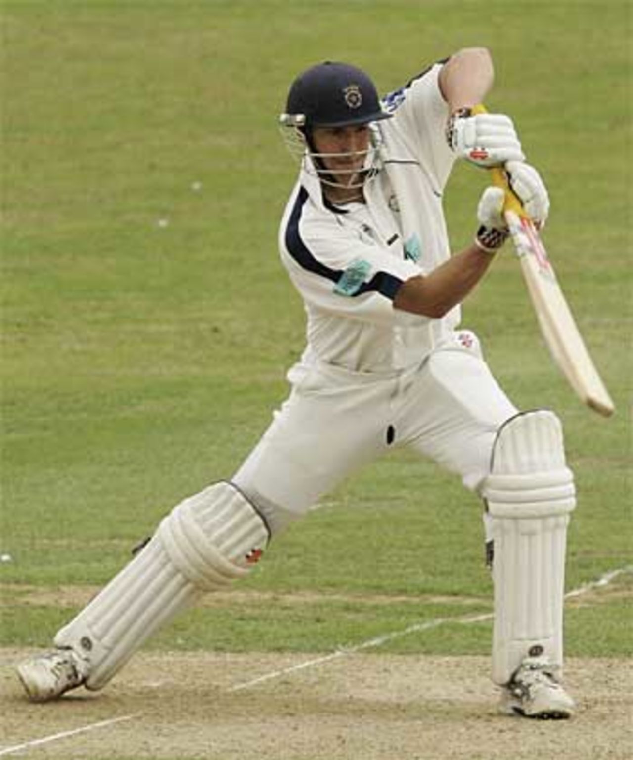 Nic Pothas strikes out on his way to an undefeated century, Sussex v Hampshire, County Championship, Hove, August 31, 2006