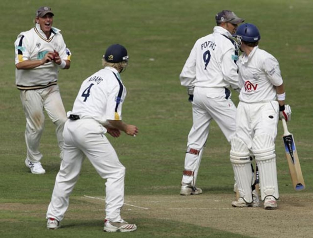 Chris Nash is caught by Shane Warne, Sussex v Hampshire, Hove, September 2, 2006