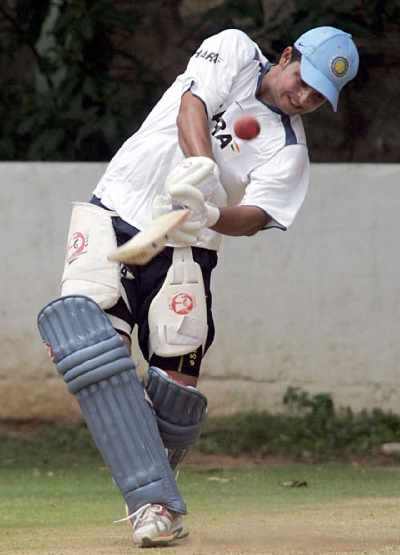 Sureh Raina hits over the top at the National Cricket Academy, Bangalore, September 2, 2006