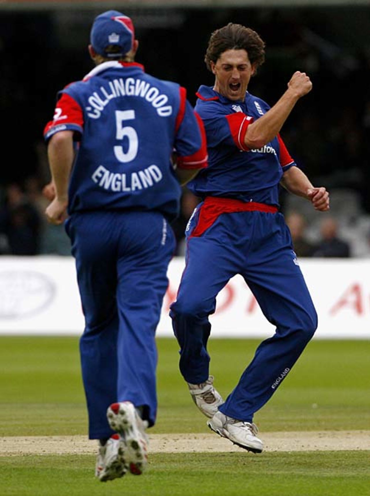 Jon Lewis pumps his fist after dismissing Mohammad Hafeez, England v Pakistan, 2nd ODI, Lord's, September 2, 2006