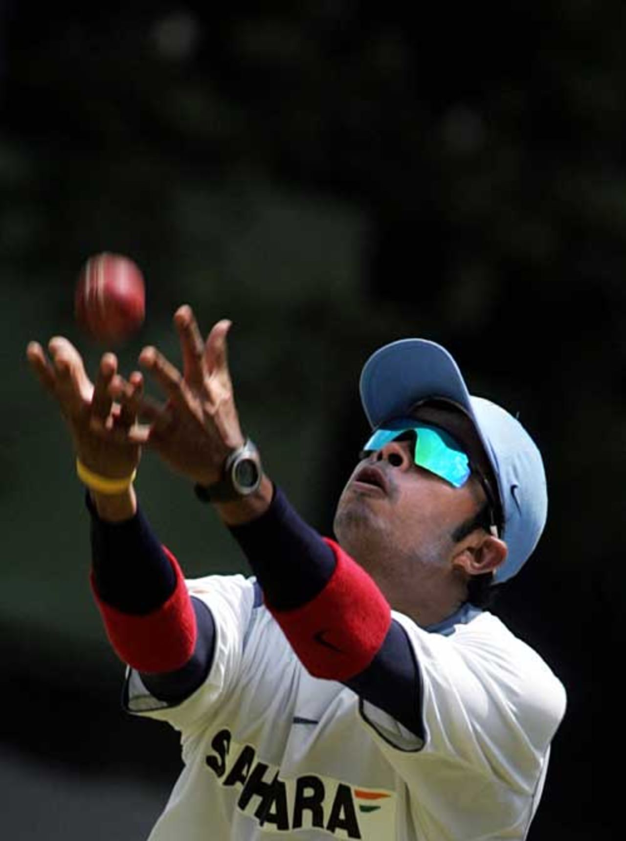Eye on the ball: Sreesanth prepares to take a catch, Banglaore, September 3, 2006