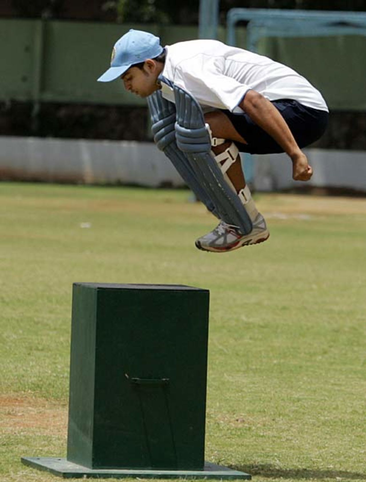 Suresh Raina warms up during a training session, Banglaore, September 3, 2006
