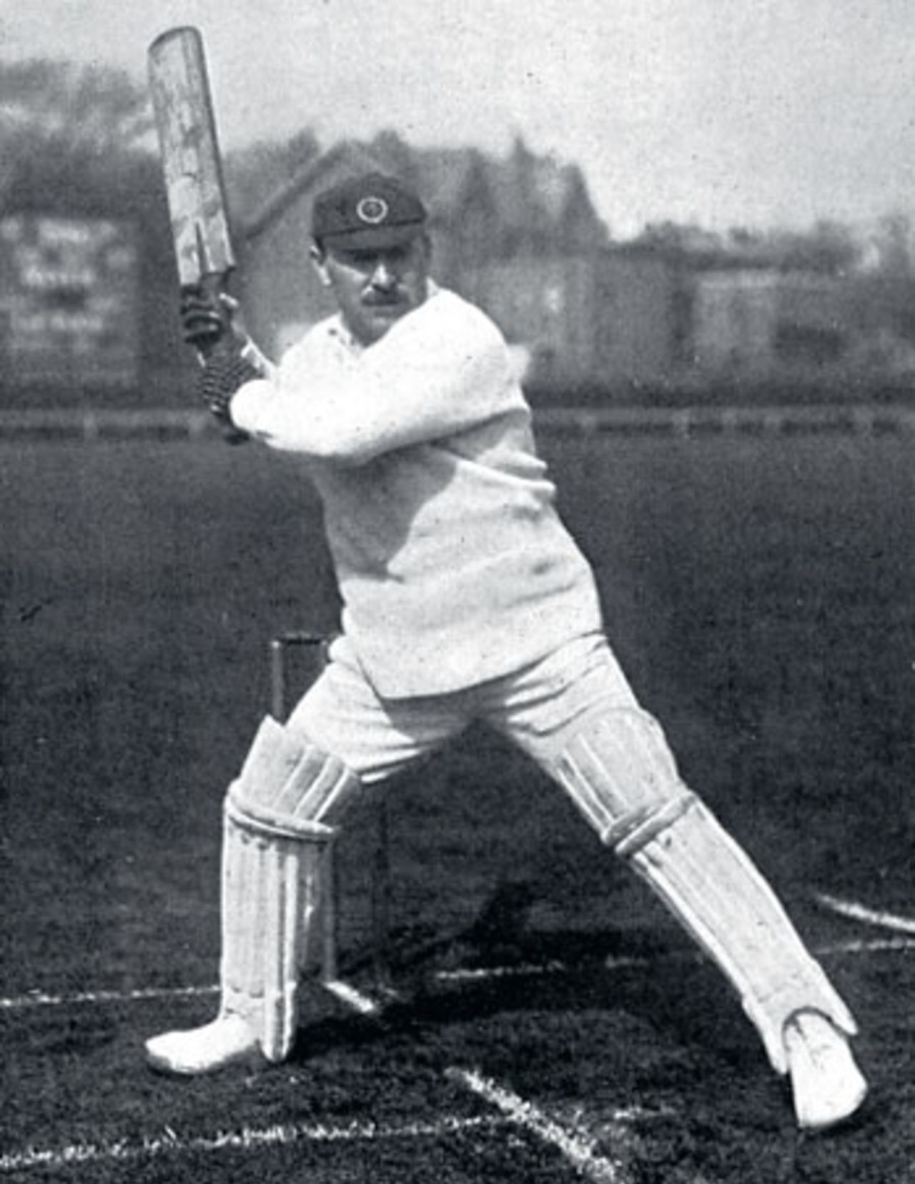 George Hirst in a posed batting shot