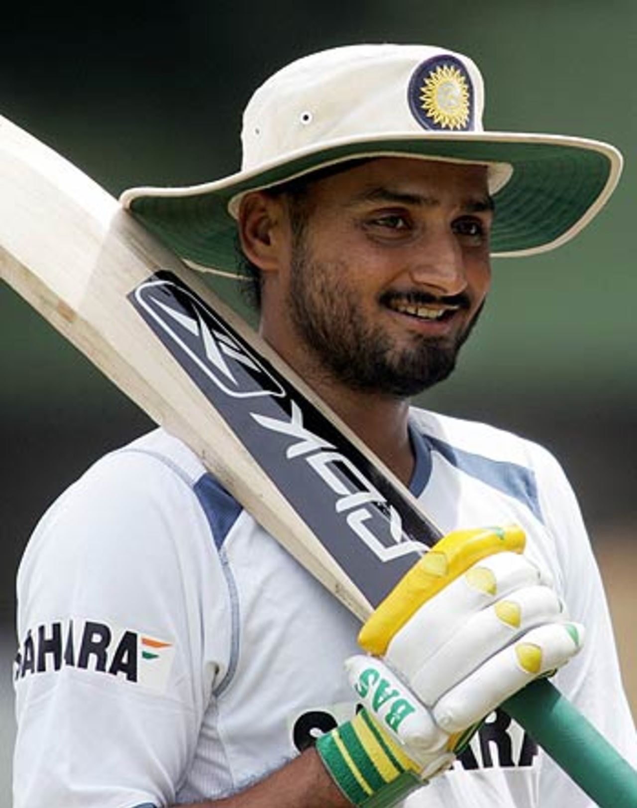 Harbhajan Singh gets ready to bat, Bangalore, September 5, 2006