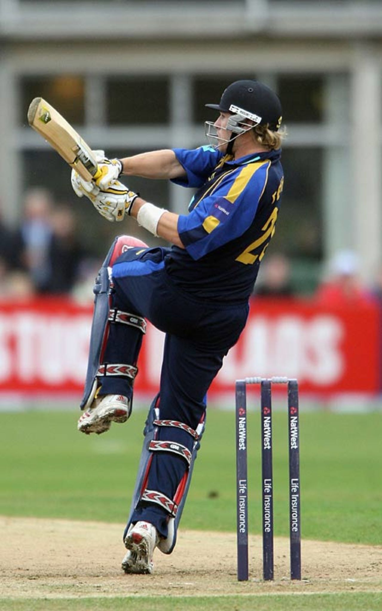 Chris Benham pulls powerfully for four during his 51, Gloucestershire v Hampshire, Pro40, September 4, 2006