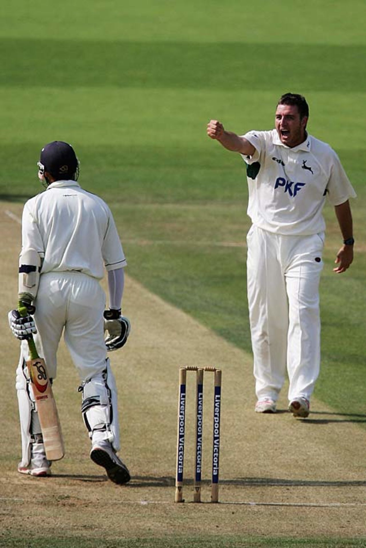 Paul Franks celebrates the wicket of Owais Shah, Middlesex v Nottinghamshire, Lords, September 6, 2006