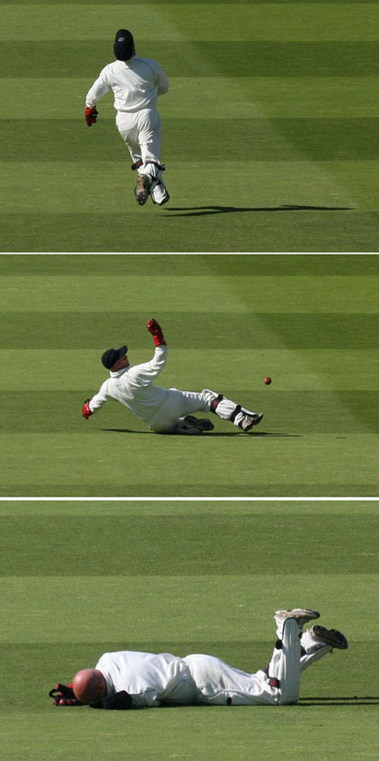 David Nash gets under - but fails to hold - a skyer from Paul Franks, Middlesex v Nottinghamshire, Lord's, September 8, 2006
