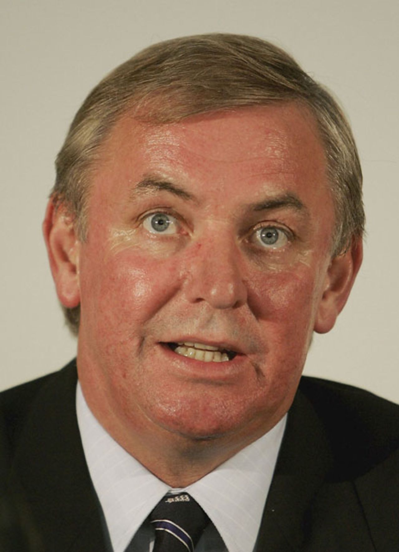 Chairman of selectors David Graveney looks glum during the announcement of the squad for the forthcoming Ashes and ICC Champions Trophy at the Oval on September 12, 2006.