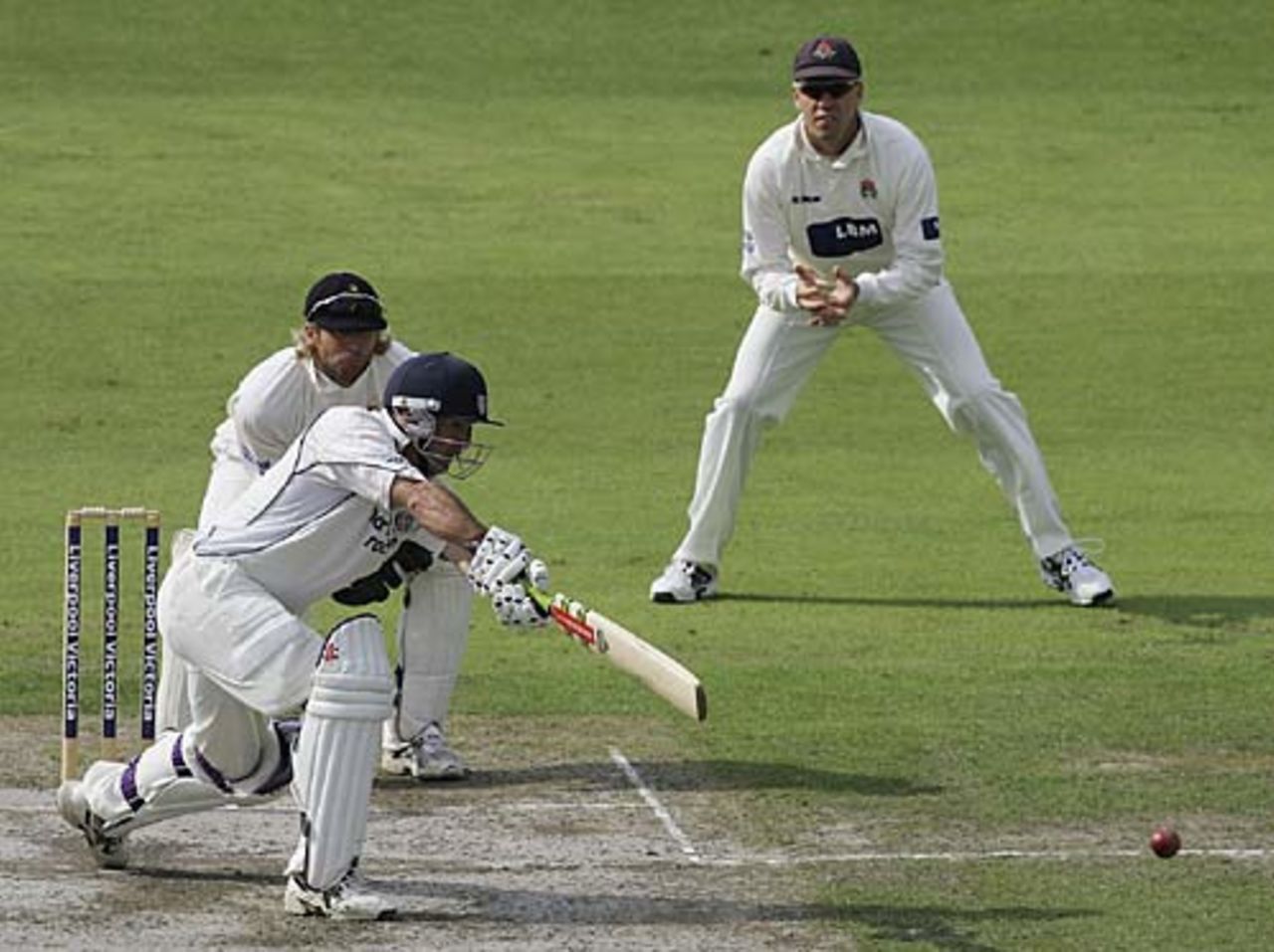 Jimmy Maher punches one through the covers, Lancashire v Durham, County Championship, Old Trafford, September 13, 2006