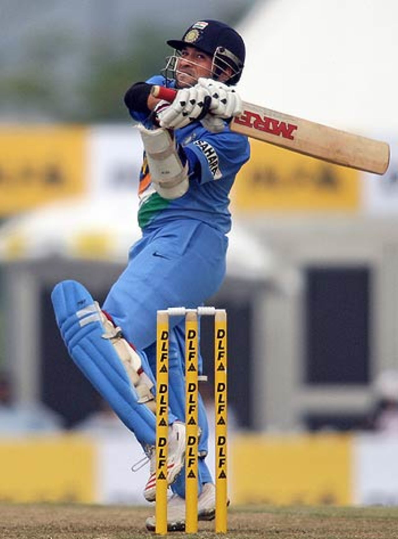 Sachin Tendulkar fetches a boundary off a hook, India v West Indies, 2nd match, DLF Cup, Kuala Lumpur, September 14, 2006