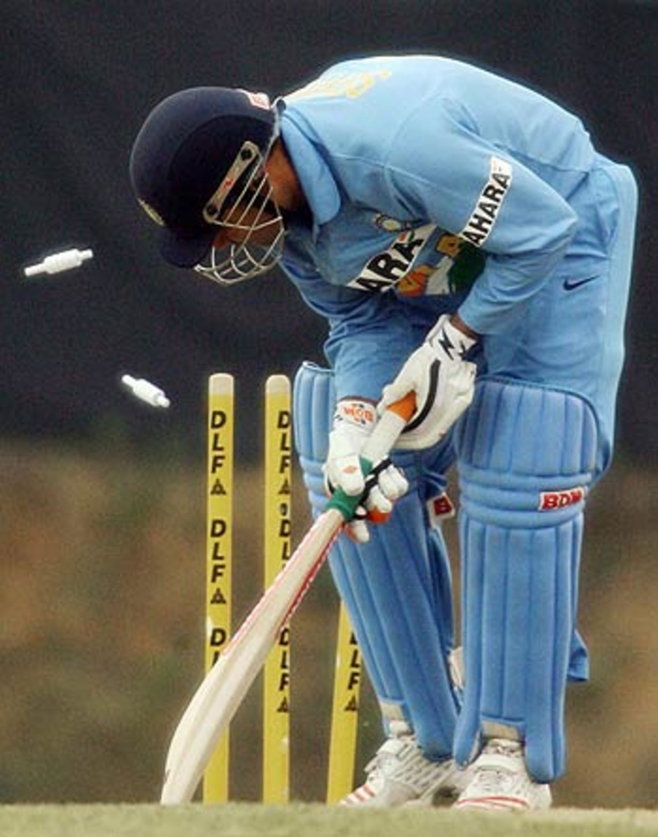 Virender Sehwag is bowled by a shooter, India v West Indies, 2nd ODI, DLF Cup, Kuala Lumpur, September 14, 2006