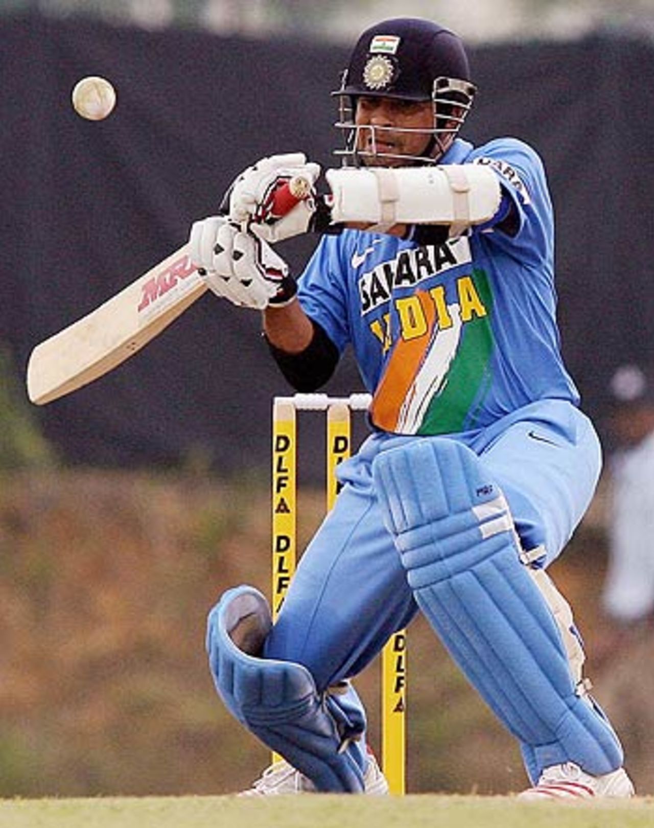 Sachin Tendulkar counters a ball that rose sharply, India v West Indies, 2nd ODI, DLF Cup, Kuala Lumpur, September 14, 2006