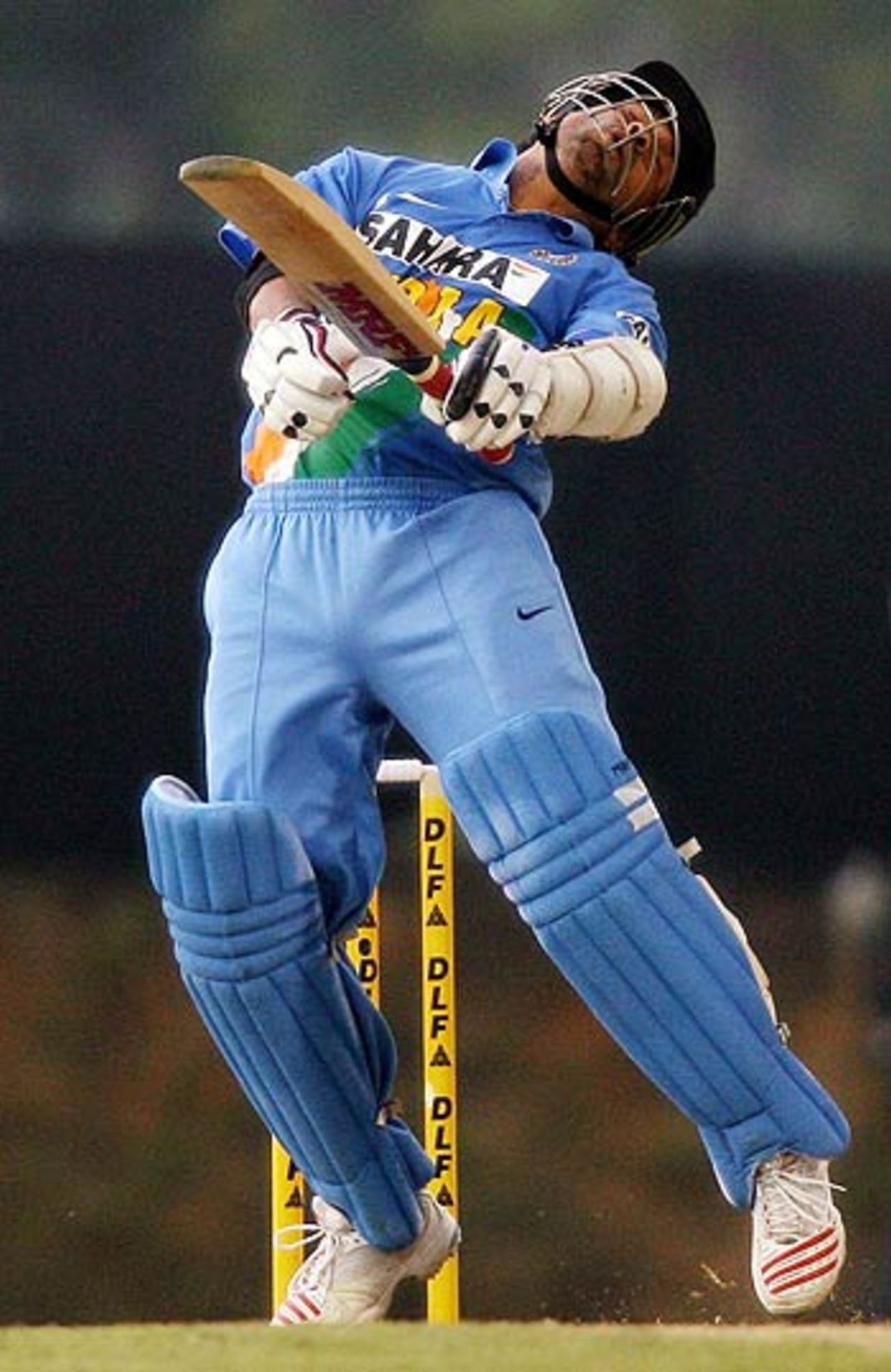 Sachin Tendulkar swerves out of the way of a lifter, India v West Indies, 2nd ODI, DLF Cup, Kuala Lumpur, September 14, 2006