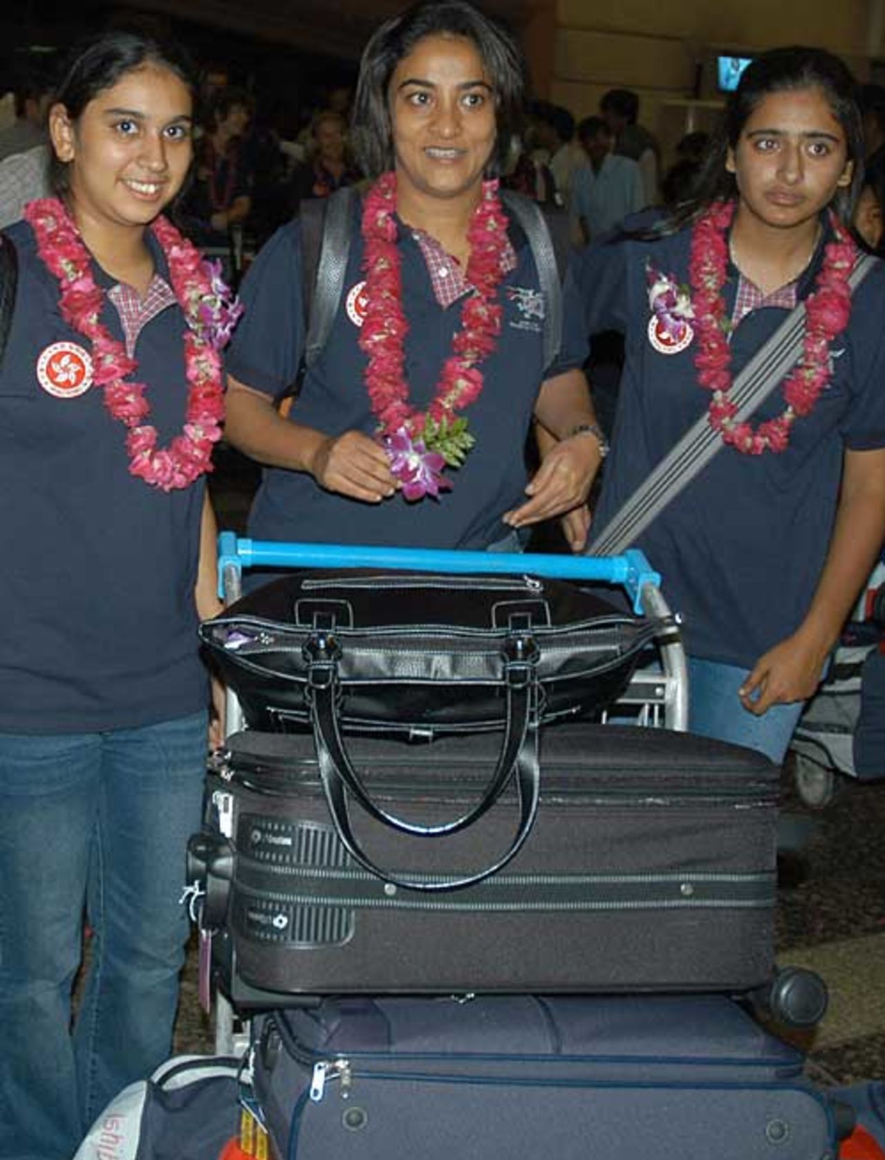 The Hong Kong women's team arrives in Pakistan, Lahore, September 15, 2006