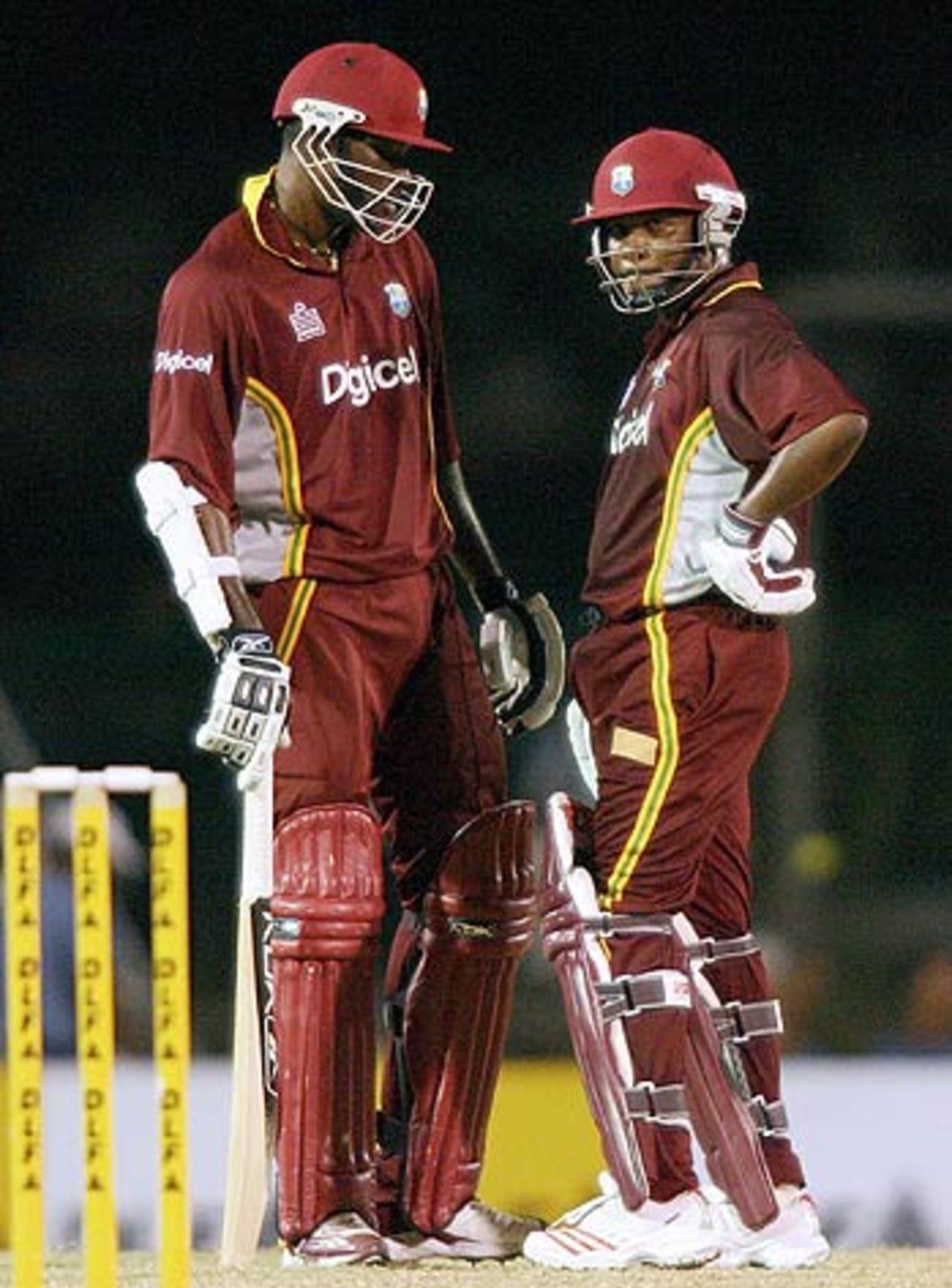 Chris Gayle and Brian Lara plot their next move, Australia v West Indies, DLF Cup, 4th match, September 18, 2006
